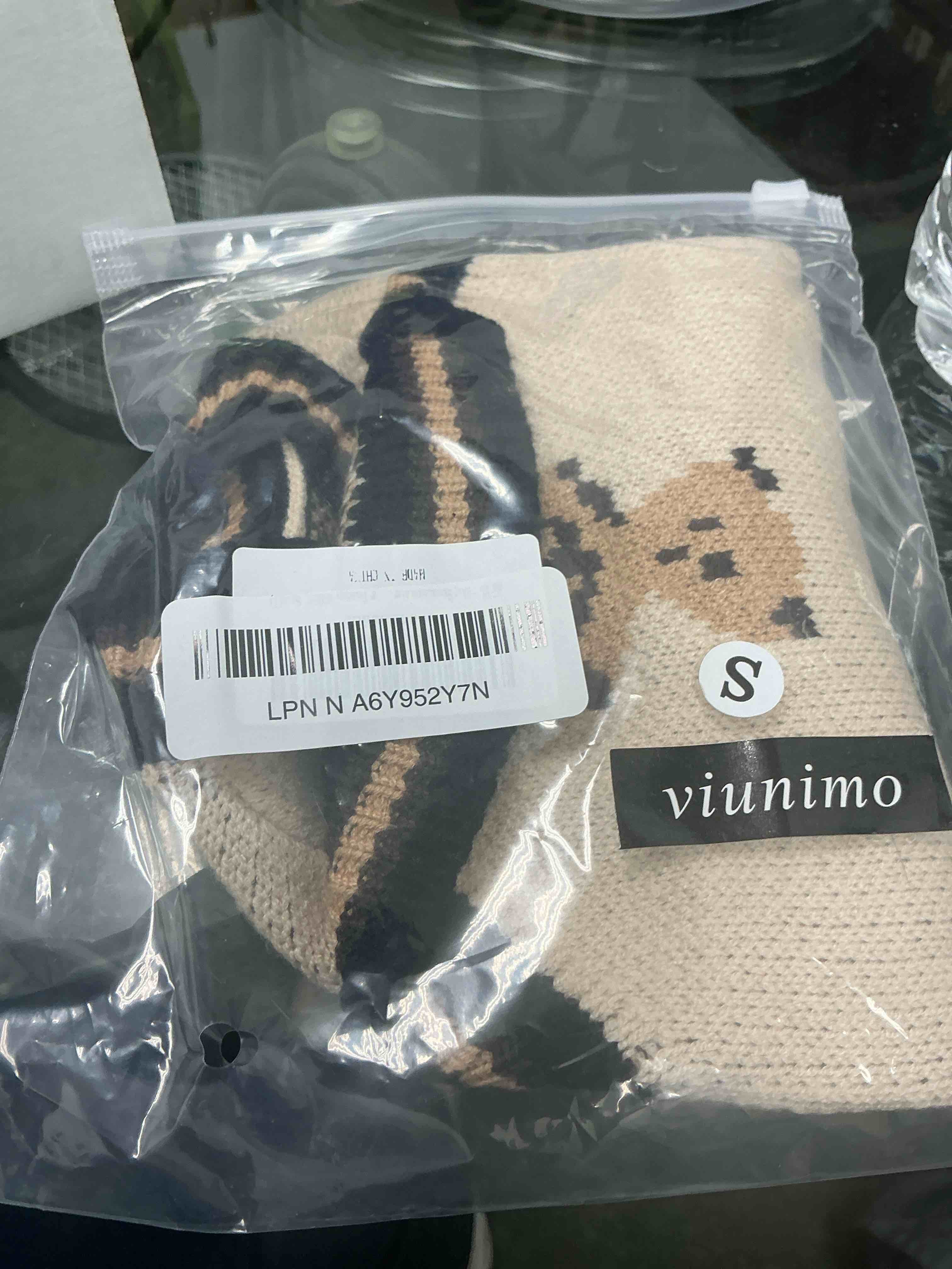 Condition photo showing Good Condition for Small Dog Sweaters Cute Bear Dog Cardigans Clothes for Small Medium Dogs Boy Girl Puppy Cat Knitting Cardigan Outfits Dogs Winter Coats Warm Pet Doggy Clothes Soft Knitwear (Beige, Small) Small Beige