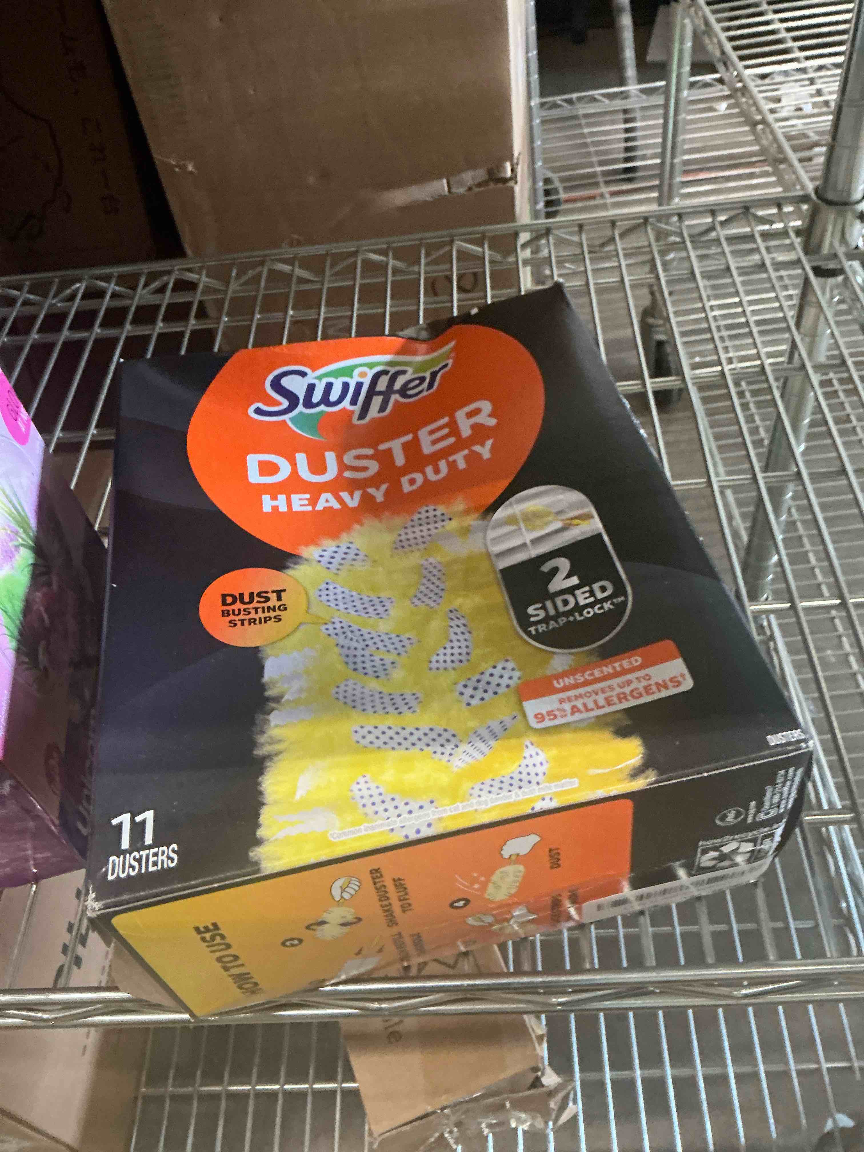 Condition photo showing Good Condition for Swiffer Dusters Refill for Cleaning, Feather & Microfiber Duster Disposable Alternative, for Dusting Furniture, Blinds, Ceiling Fans, Walls, Helps Remove Allergens, Heavy Duty, Unscented, 11ct 1 Pack (11 Count) Ceiling Fan Duster