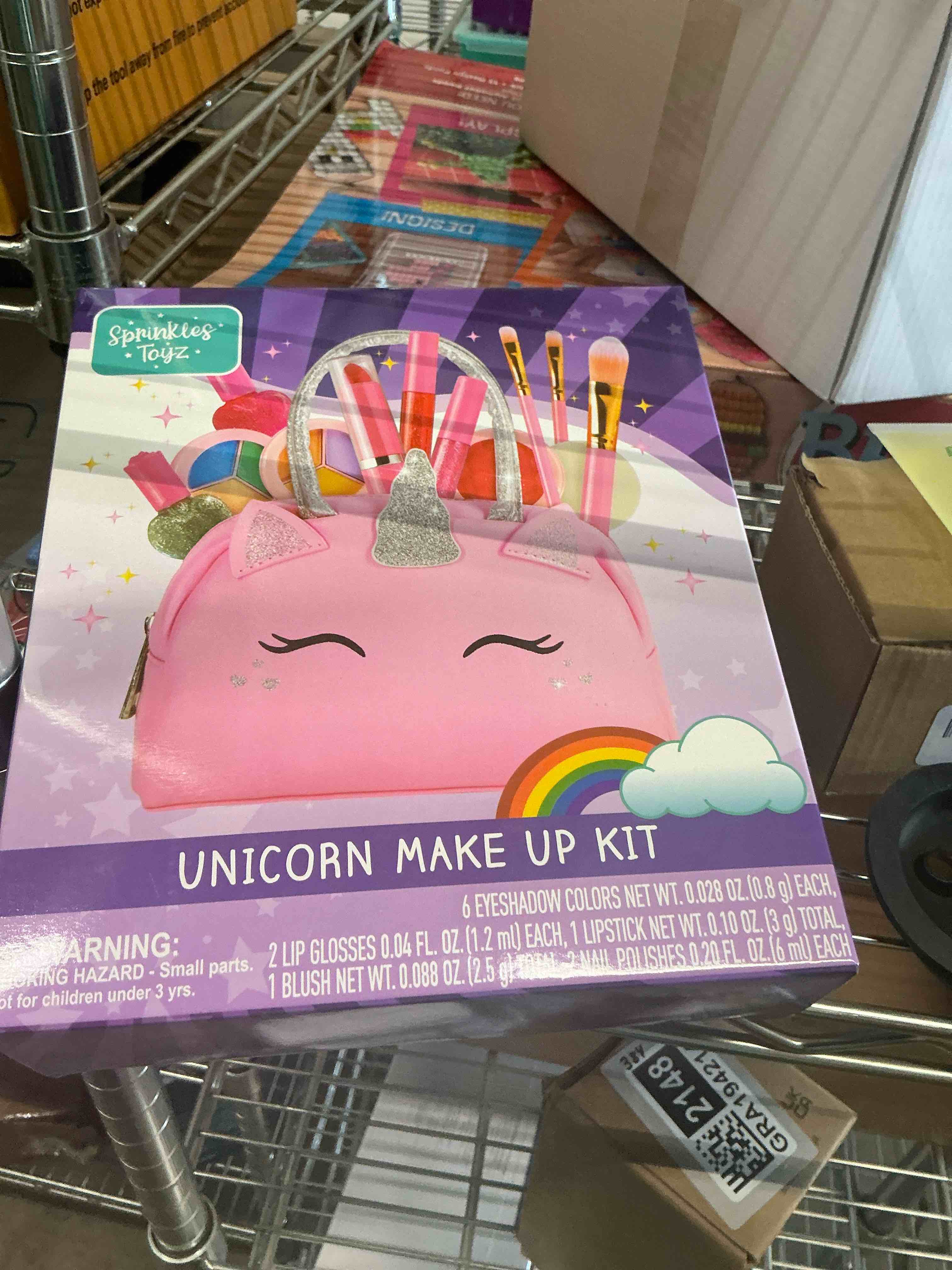 Condition photo showing Good Condition for Kids Real Makeup Kit with Pink Unicorn Purse, Non Toxic Washable Make Up Set - Unicorn Toys for Girls Age 4-6, Easter Gifts for Kids, Basket Stuffers, Birthday Gift for Girl Ages 3 4 5 6 7 8 Years Old