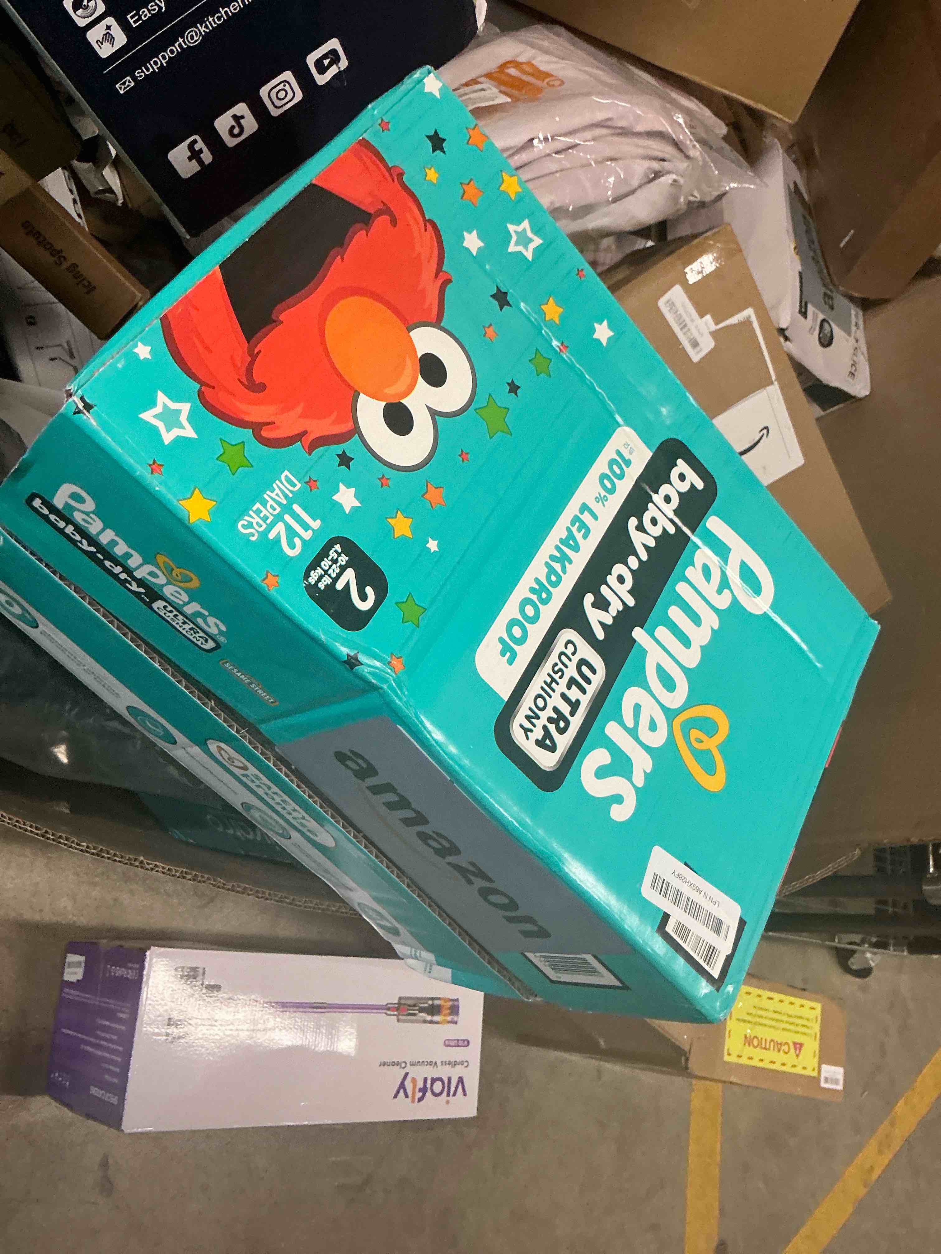 Condition photo showing New/Like New for Pampers Diapers - Baby Dry - Size 2, 112 Count, Absorbent Disposable Infant Diaper (Packaging May Vary) Size 2 112