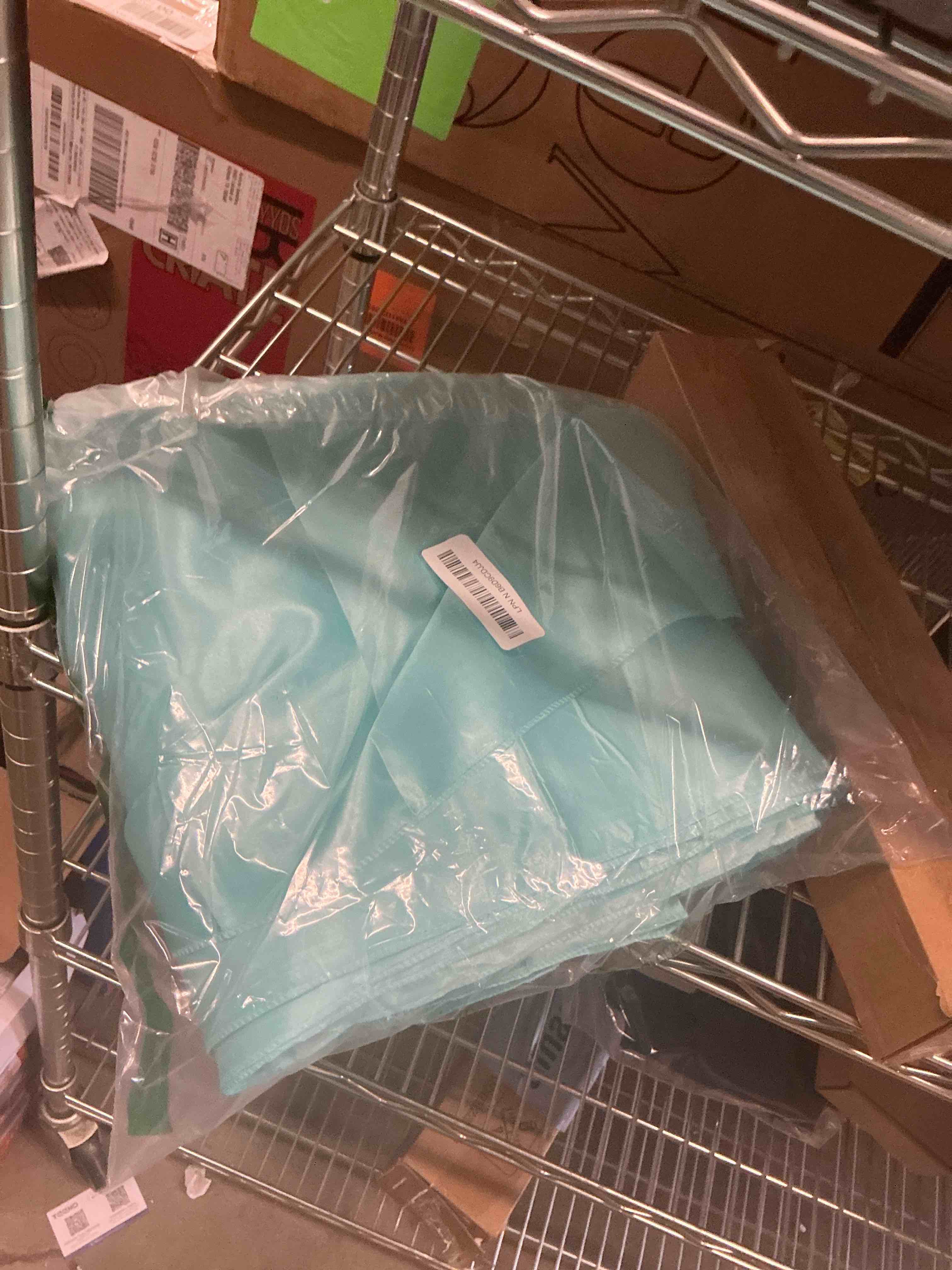 Condition photo showing Good Condition for Bencailor 24 Pcs Satin Table Runner Bulk 12 x 108 Inches Long Table Runners Bright Smooth Fabric Tablecloth for Wedding Banquet Birthday Holiday Graduation Party Decorations(Light Blue)