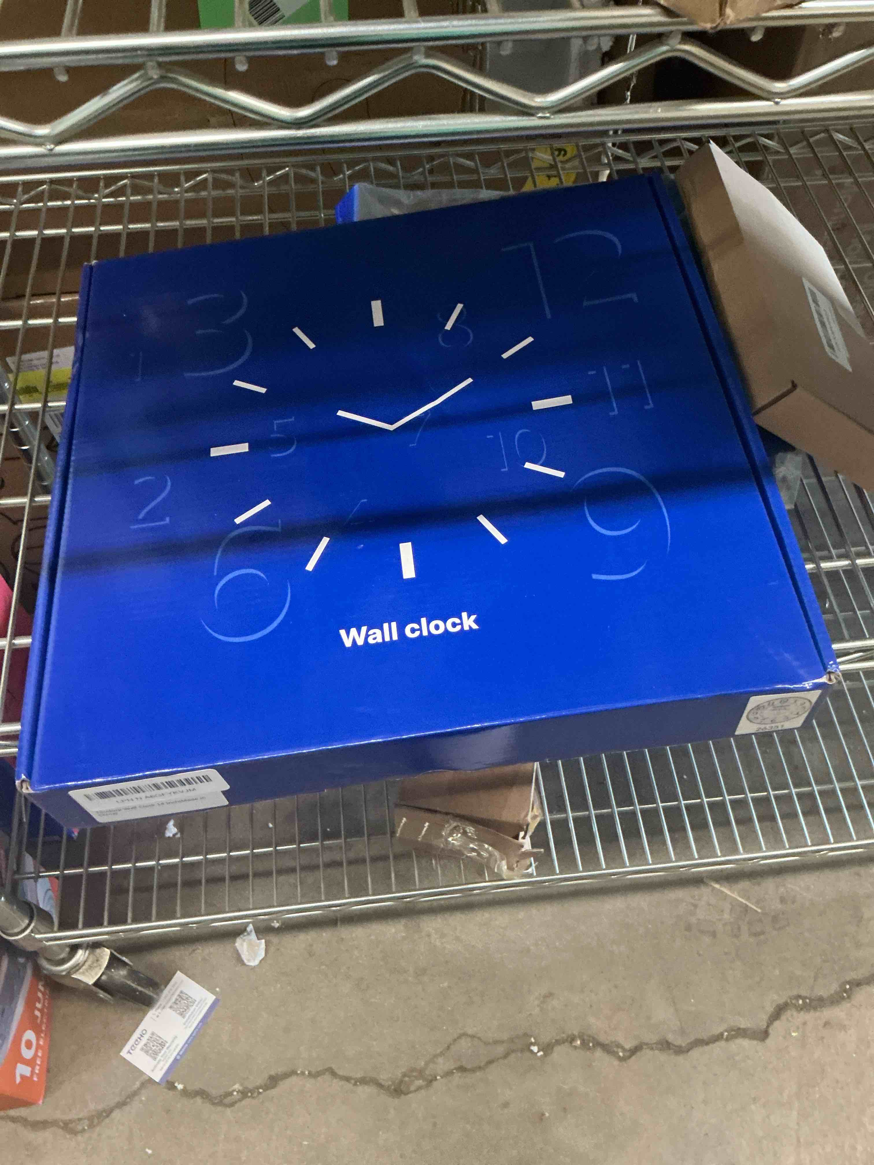 Condition photo showing Good Condition for 14 Inch Retro Vintage French Country Style Round Wooden Wall Clock Silent Battery Operated Non-Ticking Decorative Clock for Kitchen Farmhouse Bedroom Home Wall French Country 14 inch
