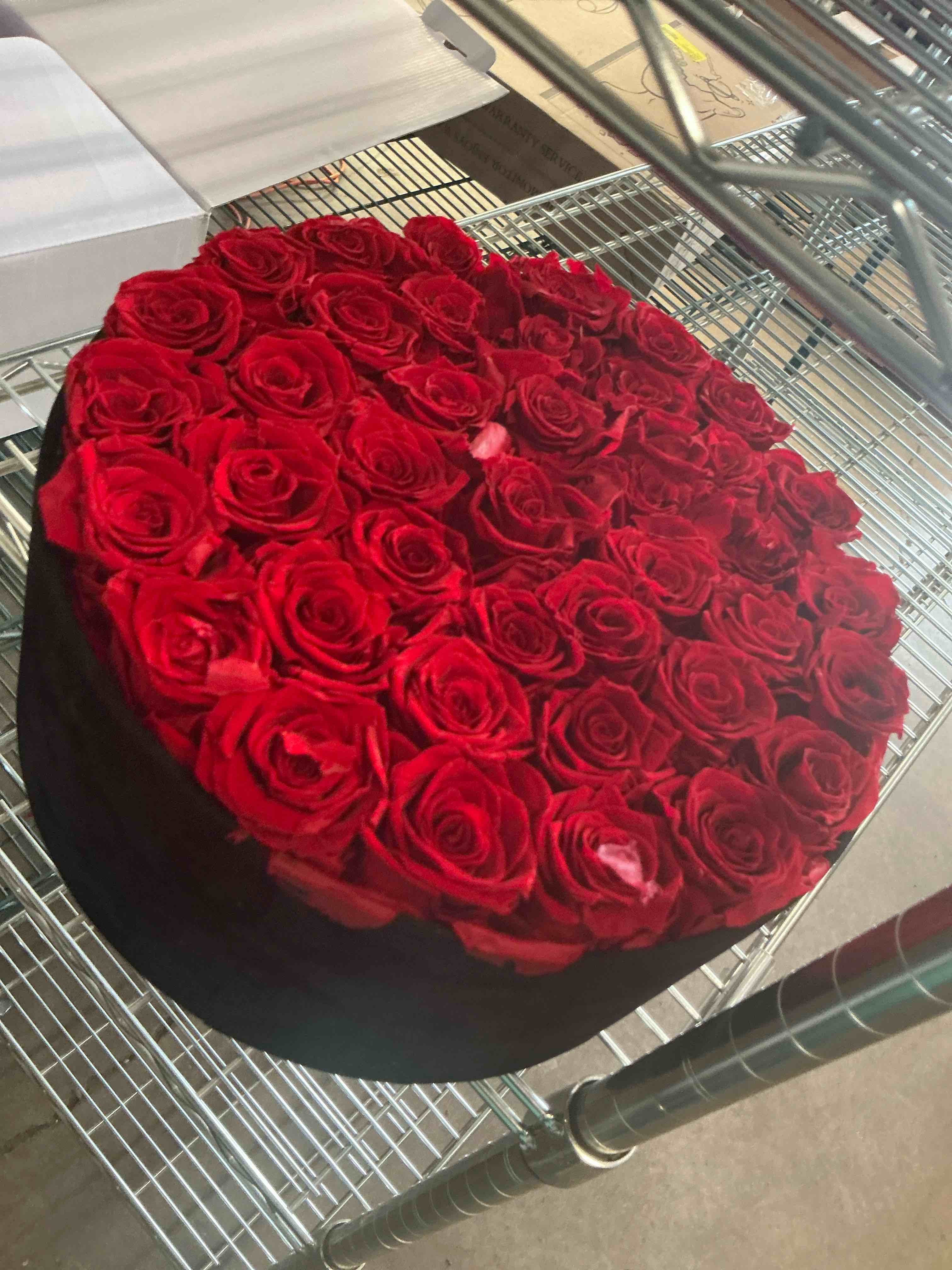 Condition photo showing Good Condition for Otuo 40 Real Preserved Roses in Suede Box Forever Roses Last Up to 3 Years, Flowers for Delivery Red