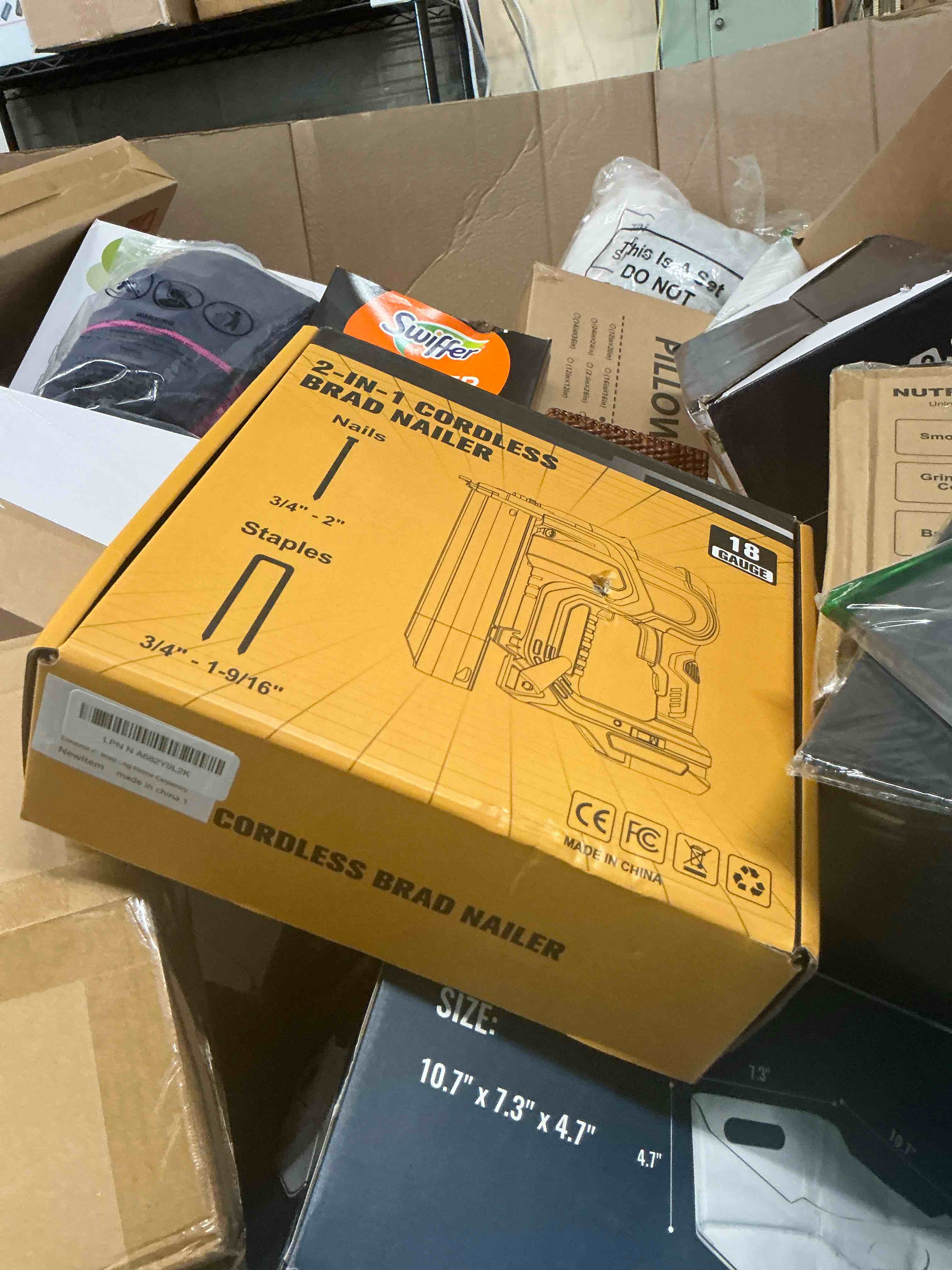 Condition photo showing Good Condition for Cordless 2" Brad Nailer Compatible with DeWalt 20V Battery(No Battery), Ecarke 2 in 1 Electric Nail Gun Staple Gun with 18GA Nails/Staples, Battery Power Nail Gun for Trim Wood Crafting Home Carpentry 2" Nailer for Dewalt 20v Battery (2 in 1)