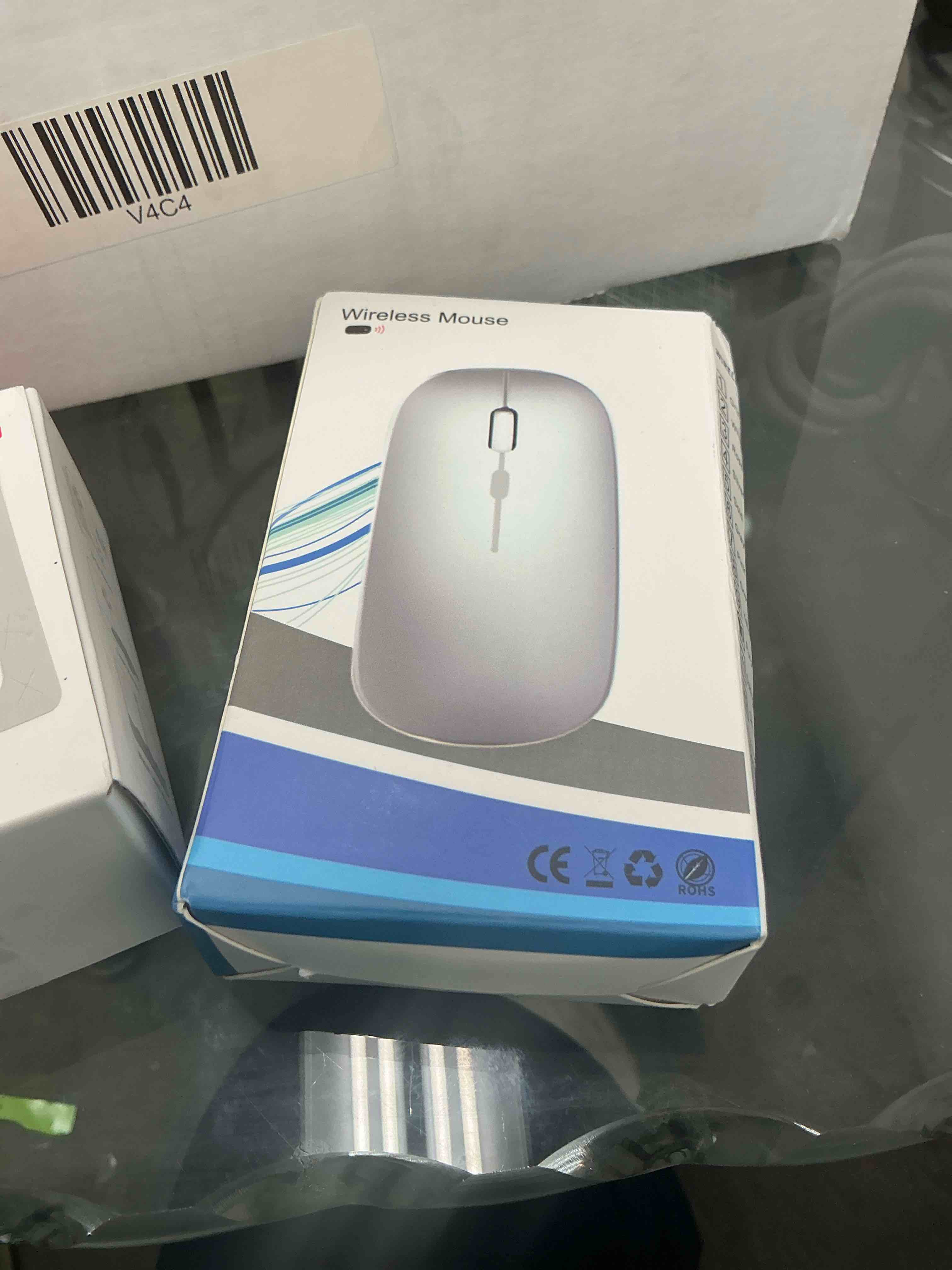 Condition photo showing Good Condition for Wireless Bluetooth Mouse Rechargeable Laptop Mice with LED Lights Silent Slim Use(BT5.2 and 2.4G Portable USB Receiver)Dual Mode Computer Mouse for Laptop/iPad/Tablet/Apple/Computer/Mac(Purple) Purple Wireless Bluetooth Mouse