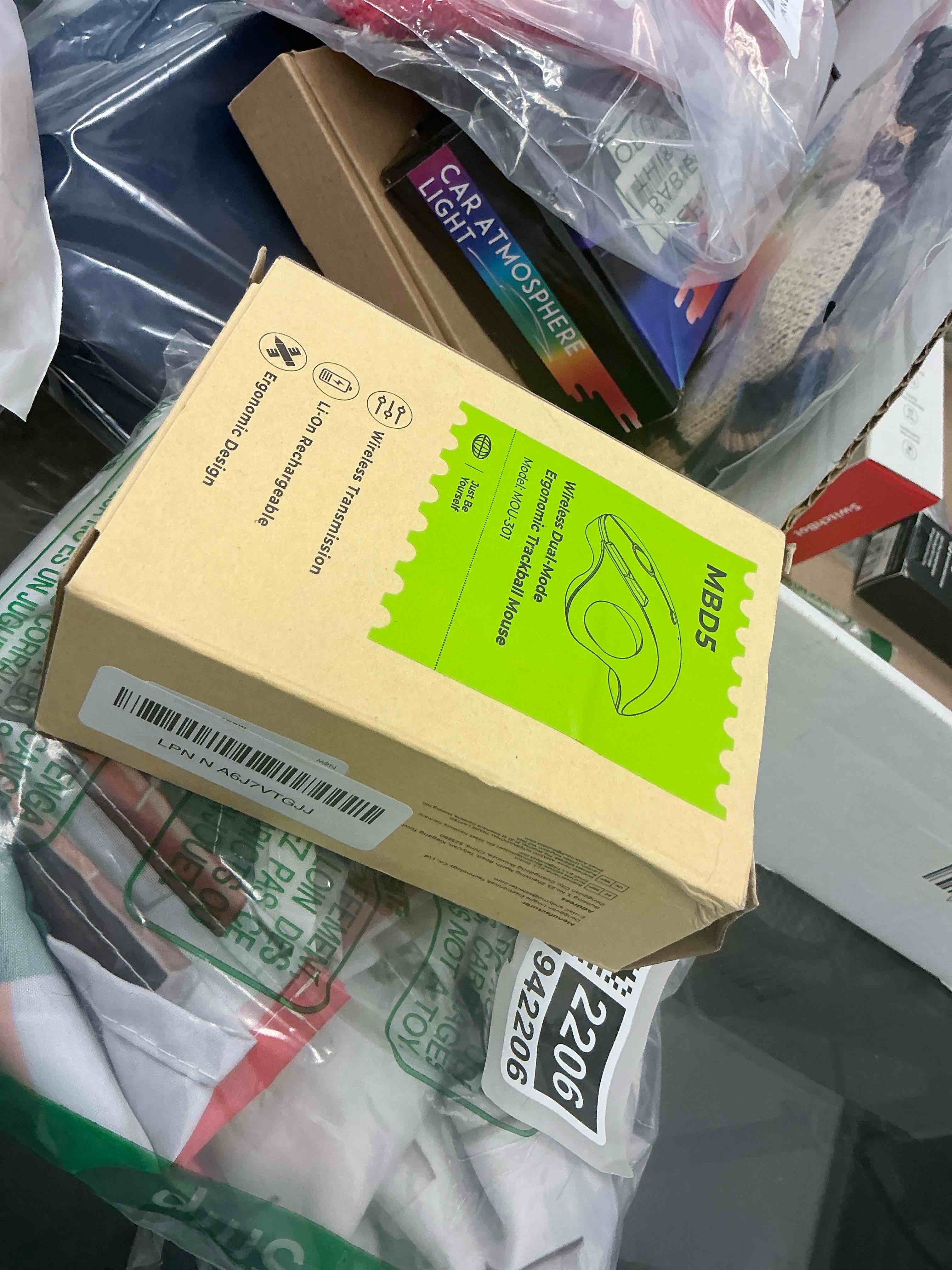 Condition photo showing Good Condition for seenda Wireless Trackball Mouse, Bluetooth Rollerball Thumb Control Mice Ergonomic, Rechargeable, 3 Device Connection (Bluetooth/USB) Compatible for Mac/Android/Windows Computers - Purple