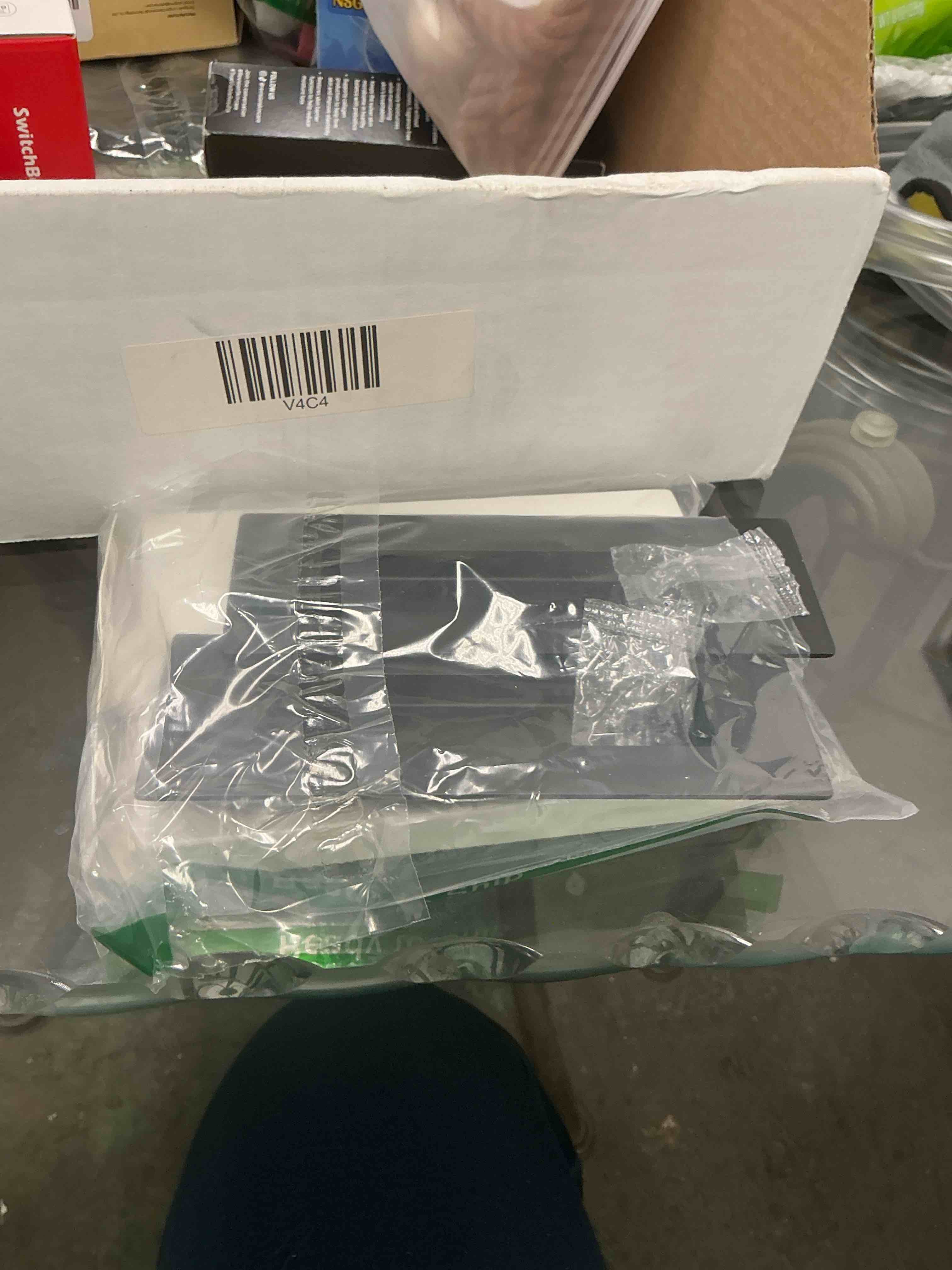 Condition photo showing Good Condition for Malimali 6 Inch Recessed Finger Flush Pulls for Pocket Door Closet Door, Sliding Barn Door Handle, Matte Black Stainless Steel Rectangular Door Pulls Hardware(2 Pack) 6 inch A Stainless Steel Black