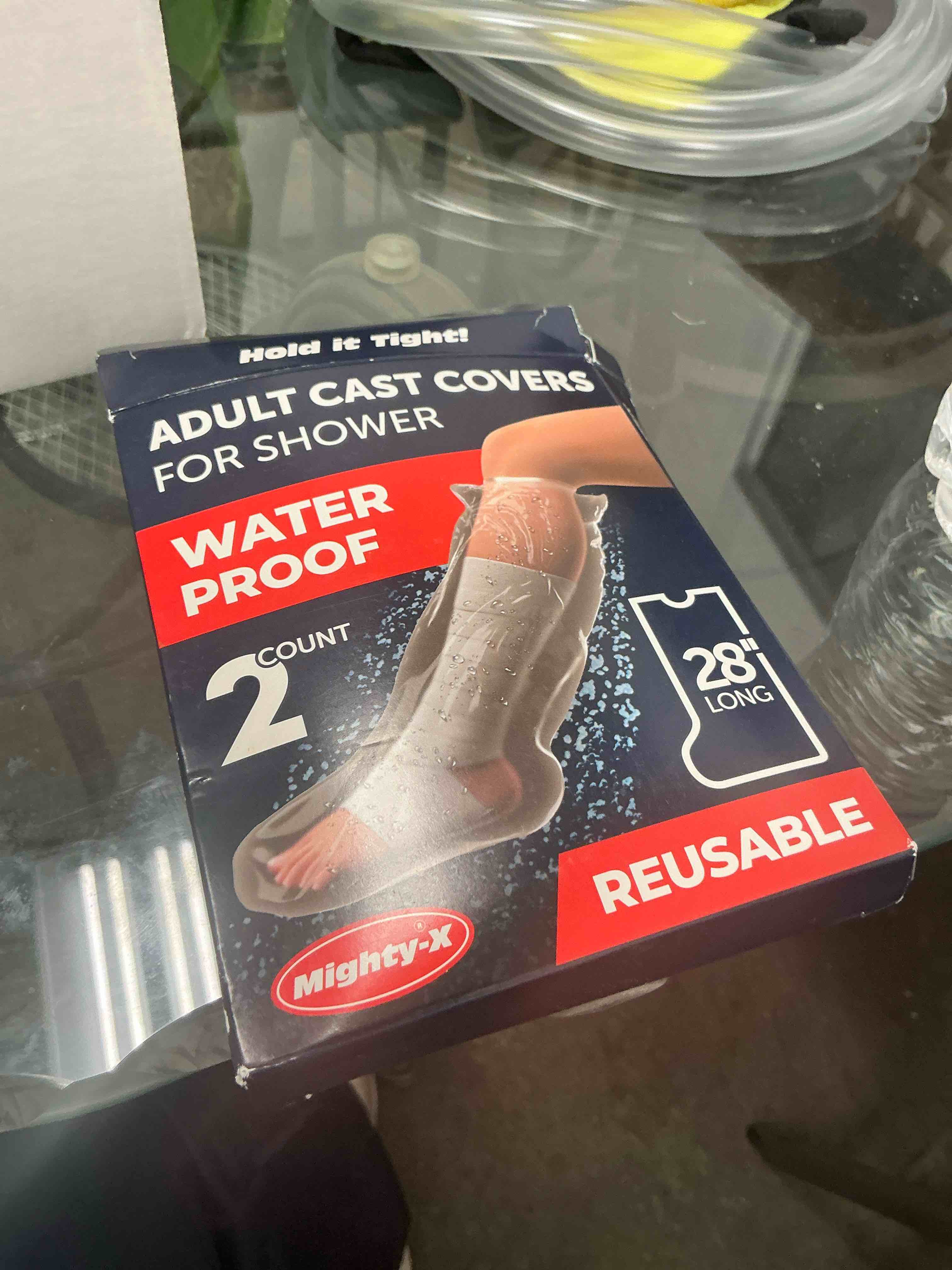 Condition photo showing Good Condition for 100% Waterproof Cast Covers for Shower Leg - 2pk - Tight Seal - Reusable Adult Half Leg Cast Protectors - Knee, Ankle, Foot - After Surgery Bandage and Dressing Cast Bag for Wounds and Burns Half Leg - 28"