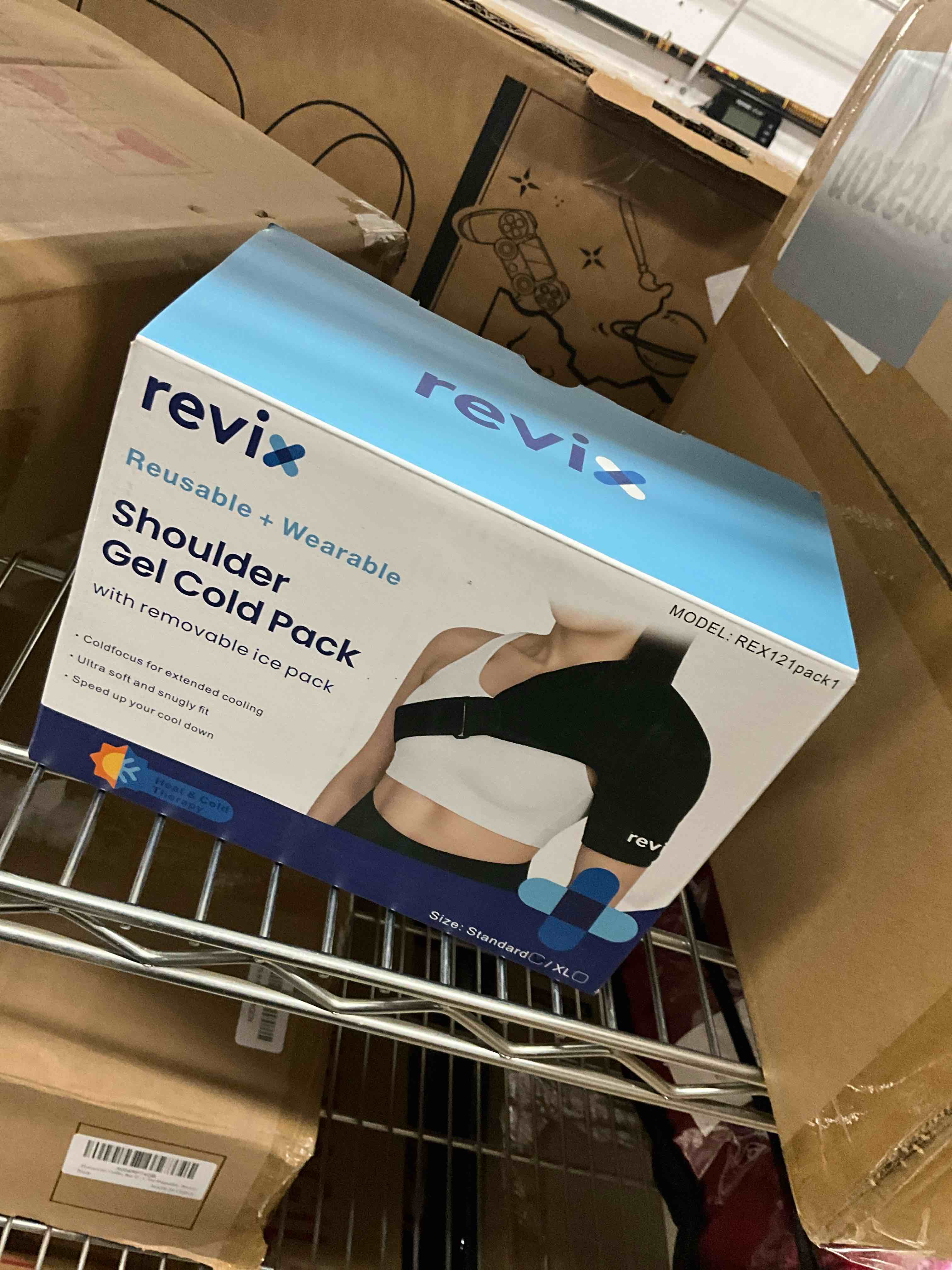 Condition photo showing Good Condition for REVIX Shoulder Ice Pack Wrap for Rotator Cuff and Arm, Reusable Gel Cold Wrap with Extra Removable Coldfocus, Soothing Discomfort & Fatigue, 30-Minute Long-Lasting Cold, Flexible Fit for Men & Women With Removable Gel Pack Standard