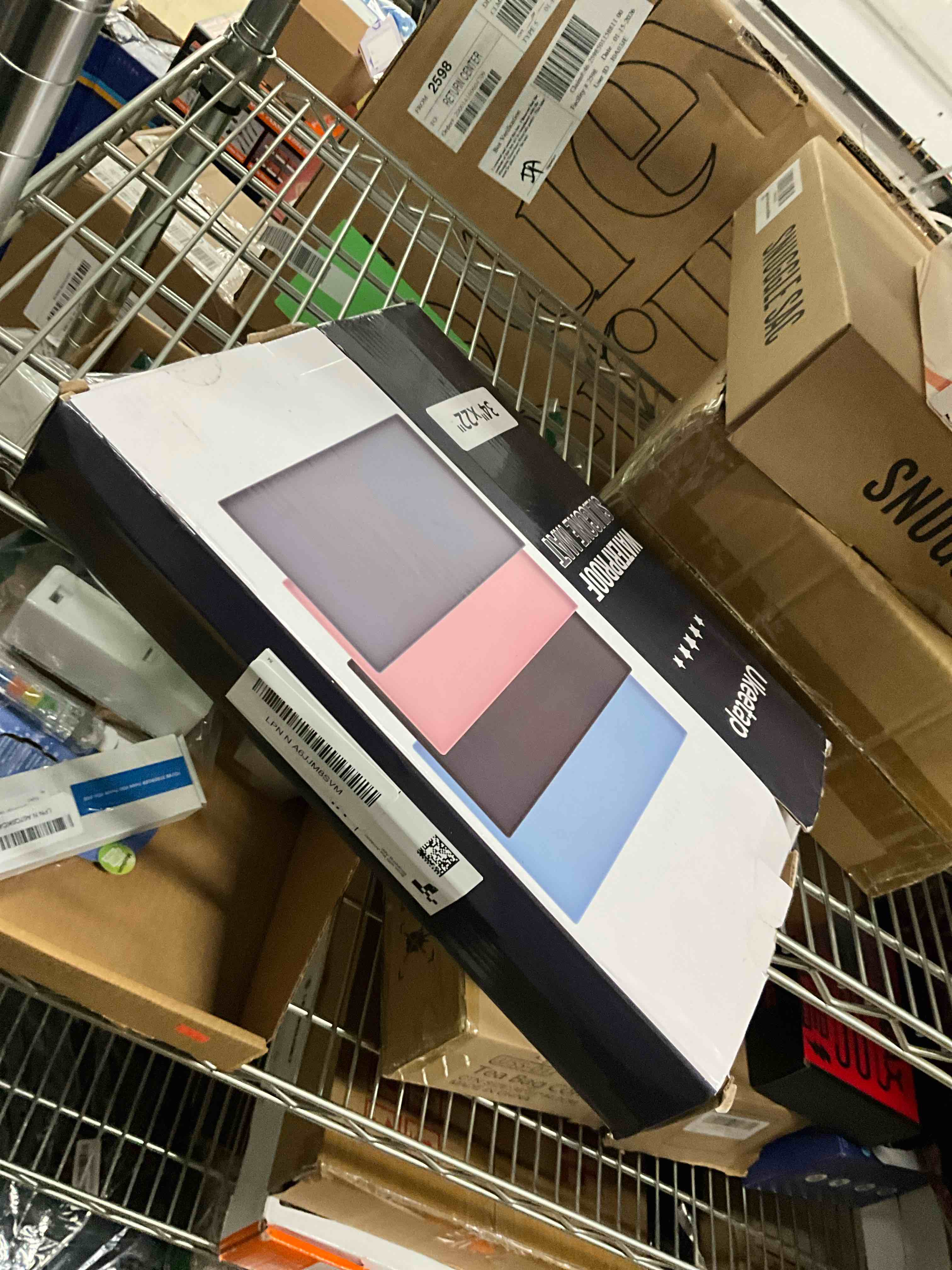 Condition photo showing Good Condition for 34" x 22" Extra Thick Waterproof Silicone Mat with Raised Edge, Under Sink Mat for Kitchen & Bathroom, Kitchen Cabinet Liner, Multi-Purpose for Storage & Protection, Gray Gray 34" x 22"