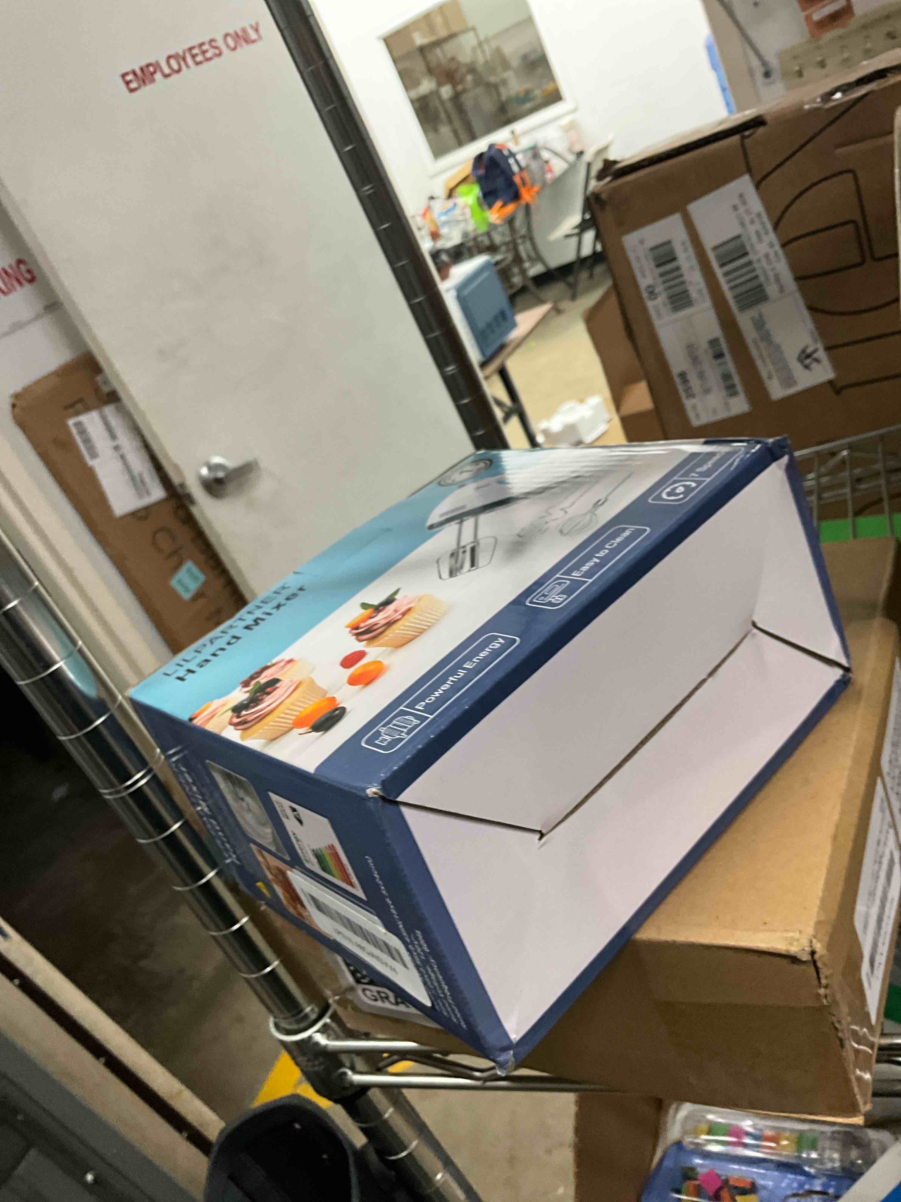Condition photo showing Good Condition for LILPARTNER Hand Mixer Electric, Small Food Mixer 7 Speeds Handheld Blender, 304 *(2* Beater, 2*Dough Hook) Kitchen Blender for Cream, Cookies, Dishwasher Safe, White
