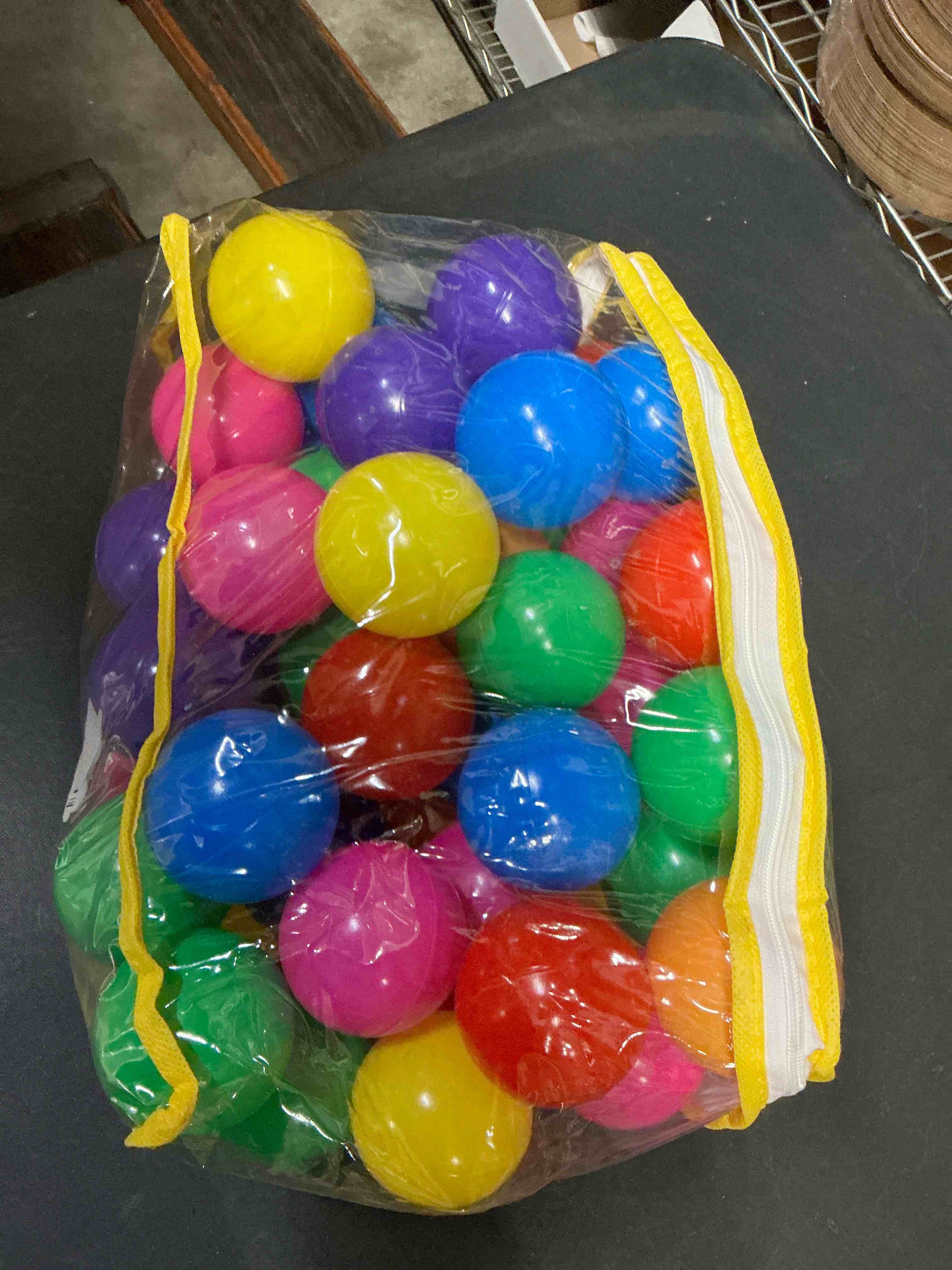 Condition photo showing Good Condition for Ball Pit Balls Phthalate Free BPA Free Crush Proof Plastic - 7 Bright Colors in Reusable Play Toys for Kids with Storage Bag 50 balls, 7 colors