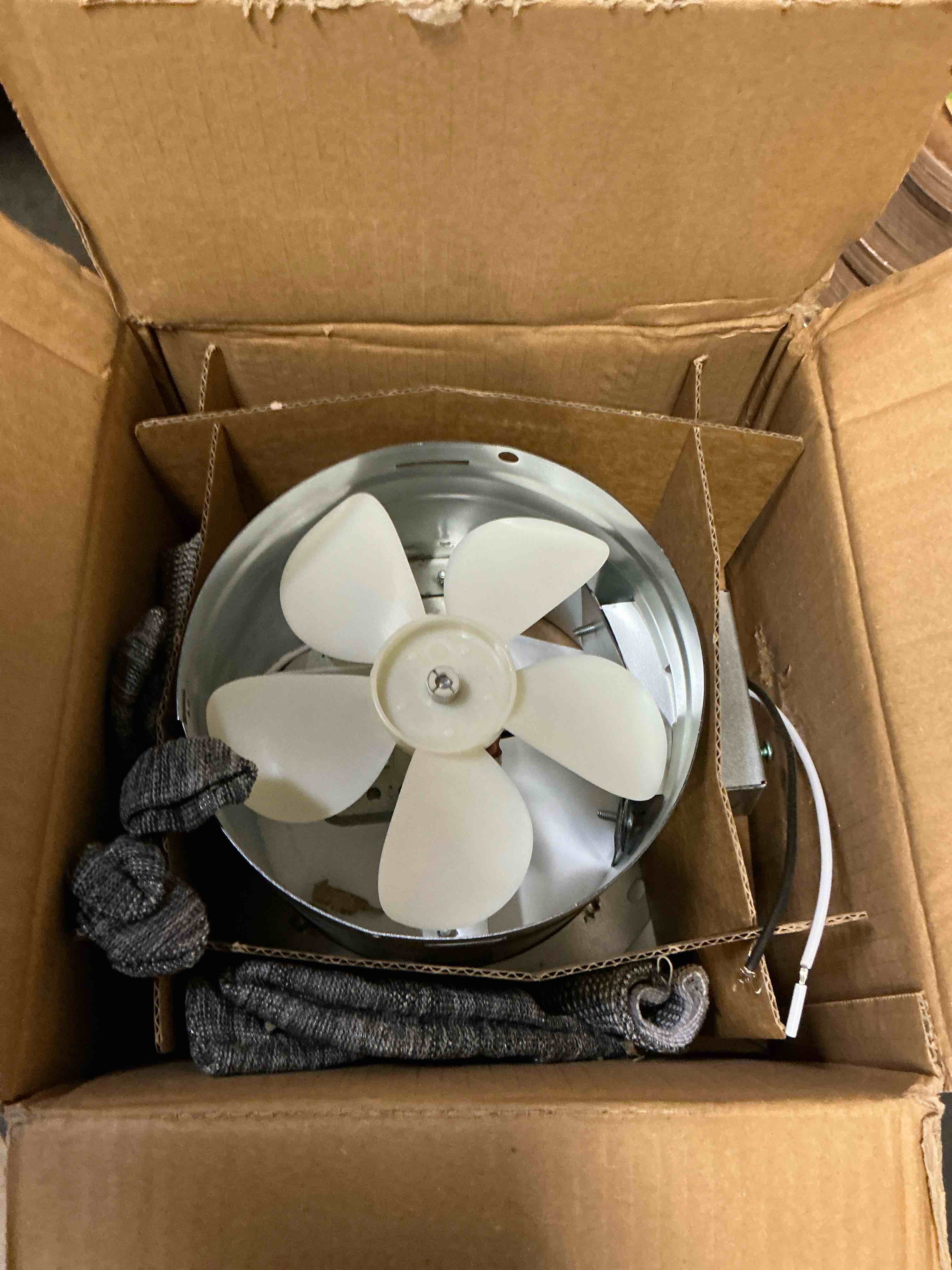 Condition photo showing New/Like New for 512M 6-inch Through Wall Exhaust Fan, ?Fast Deodorize, Dehumidify & Metal Exhaust Vent Cap, Corrosion-Resistant?80 CFM 4.0 Sones, Bathroom Wall Exhaust Fan, with Retractable Duct&Non-Return Flap Fan-1