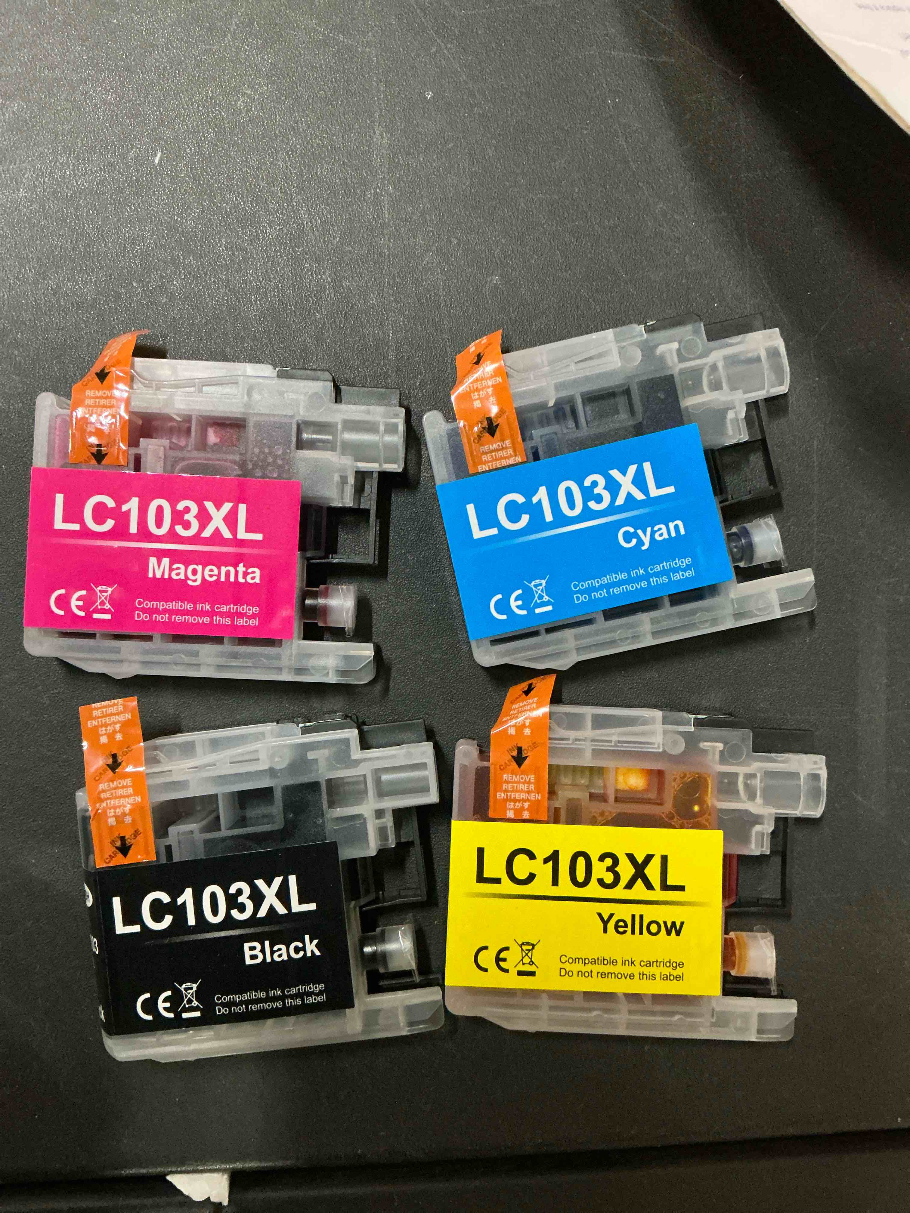 Condition photo showing New/Like New for LC103 LC103XL Ink Cartridges High-Yield Replacement for Brother LC101 LC103 LC103CL Ink Cartridges f