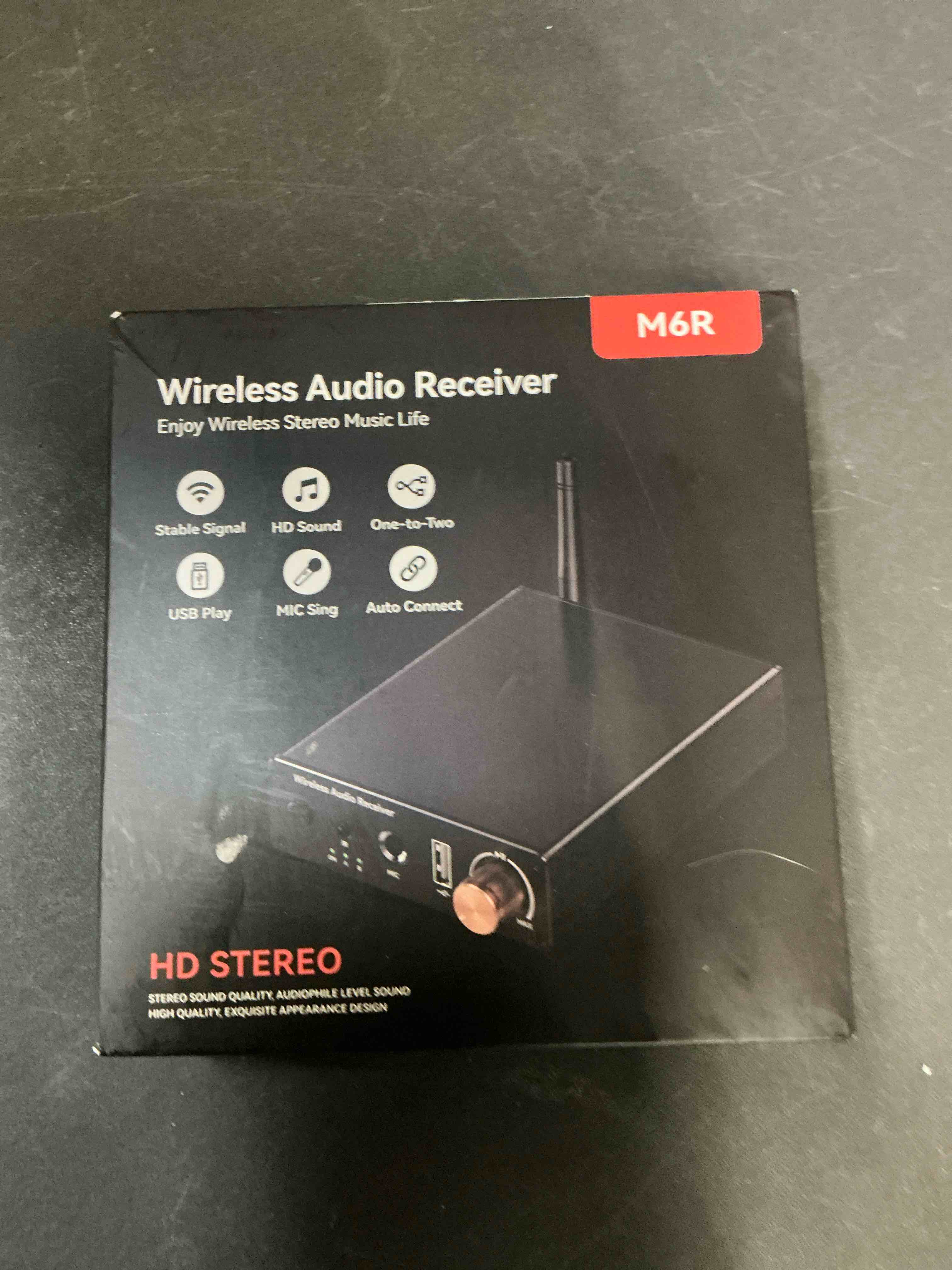Condition photo showing New/Like New for Bluetooth 6.0 Receiver, Bluetooth Audio Adapter with 3.5mm AUX RCA Cable, Wireless Audio Receive Old Stereo/Home Speakers/Wired Headphones/Home Audio Music Streaming Stereo System Black
