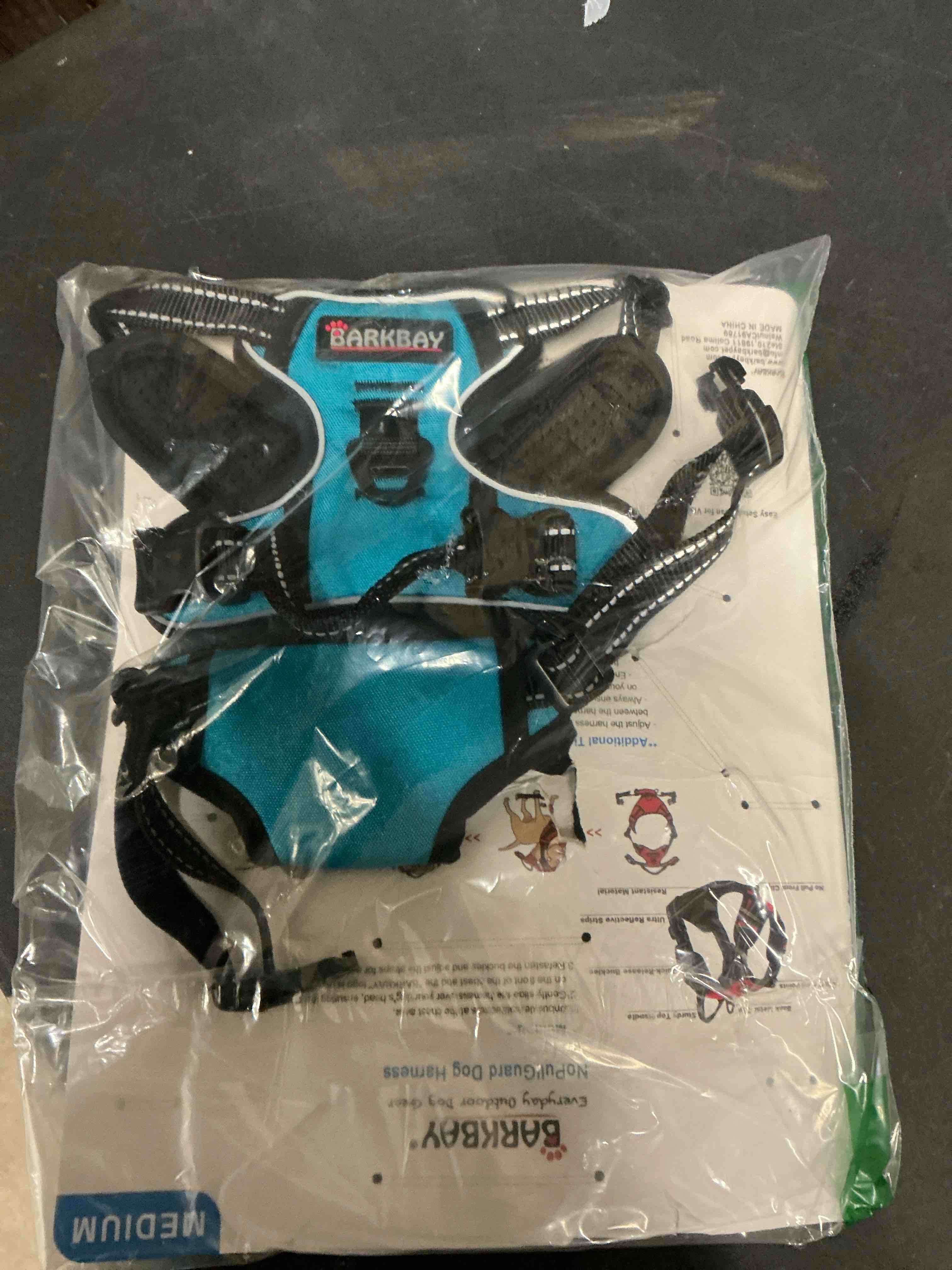 Condition photo showing Good Condition for BARKBAY Dog Harness No-Pull Pet Harness Adjustable Outdoor Pet Vest 3M Reflective Oxford Material Vest for Dogs Easy Control for Small Medium Large blue Dogs (M) Medium Blue