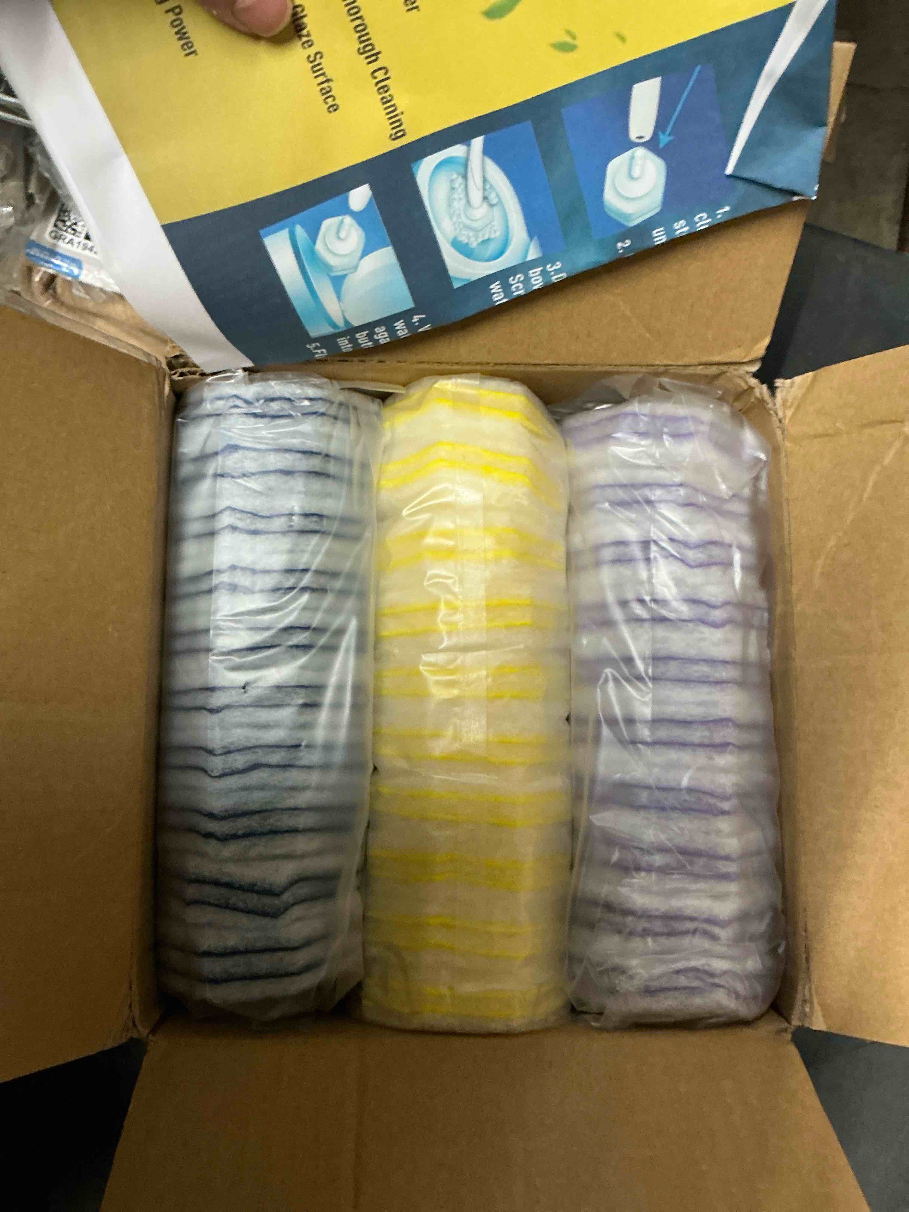 Condition photo showing New/Like New for 60Ct Aromative Toilet Brush Refills, Toilet Bowl Cleaner Refills, Double-Layer Cleaning Pads Added, Disposable Refill Heads for Toilet Bowl Cleaner Wands?Lemon, Blue Ocean, Lavender ?Patented? 1 Count (Pack of 60)