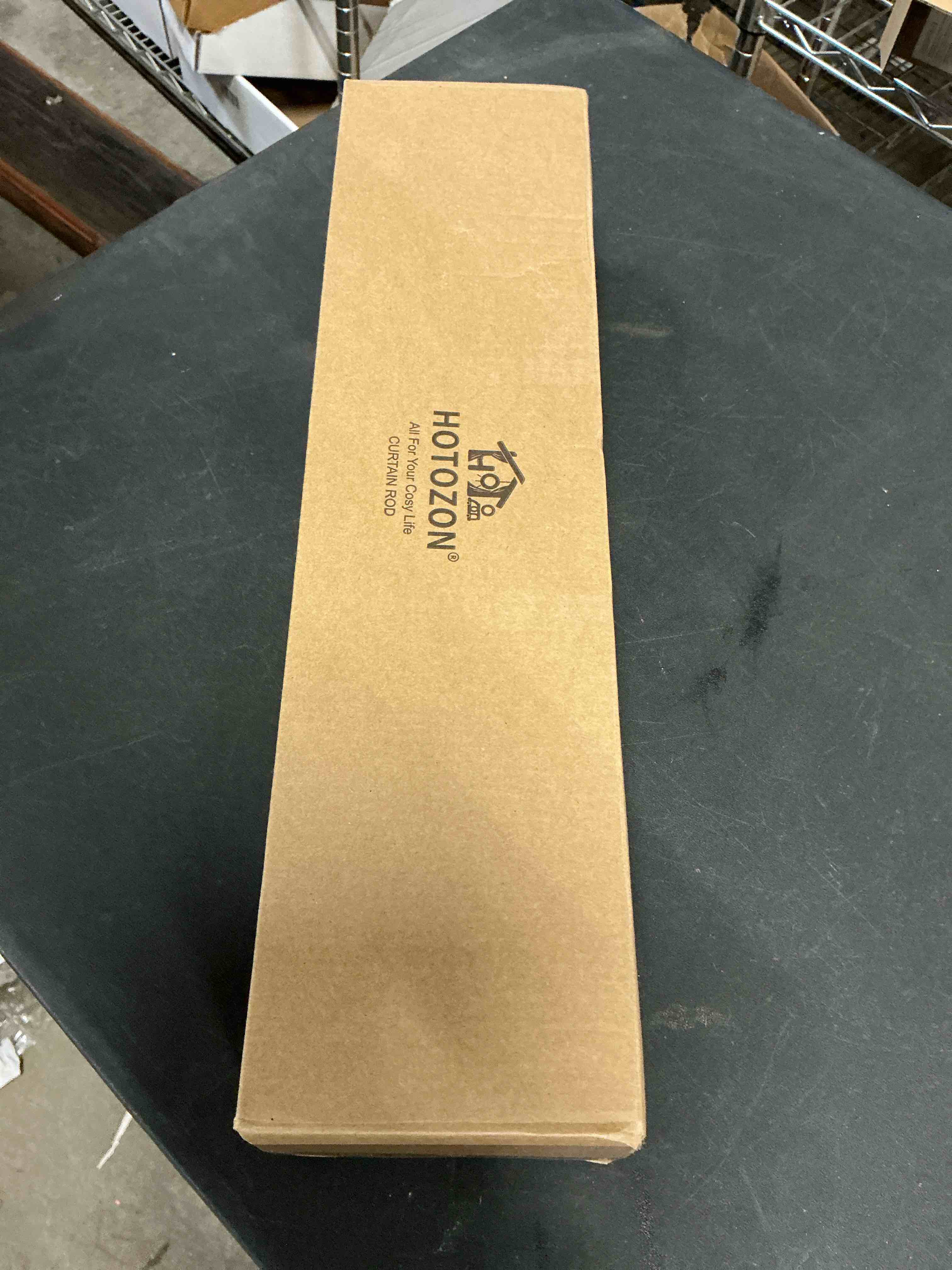 Condition photo showing New/Like New for Double Curtain Rods 32 to 58 Inches, HOTOZON Blackout Double Curtain Rods for Windows 20 to 54 Inches (1.6-4.5 ft), 6/8 Inches Wrap Around Room Darkening Telescoping Drapery Rod, Black Black 32-58"