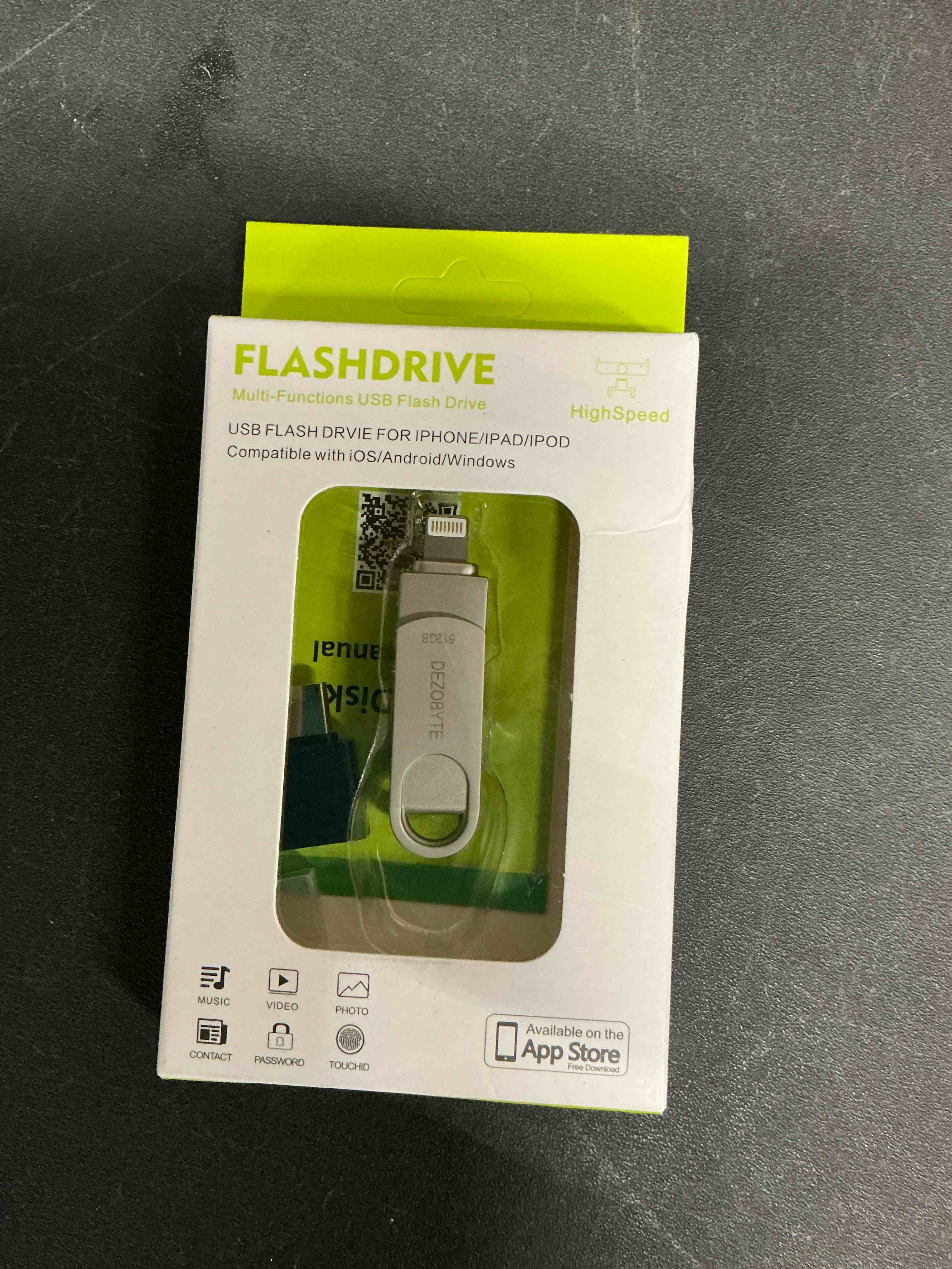 Condition photo showing Good Condition for 512GB Flash Drive Phone Photo Stick Thumb Drive Compatible i Phone Android USB C and PC Silver Silver 512 GB