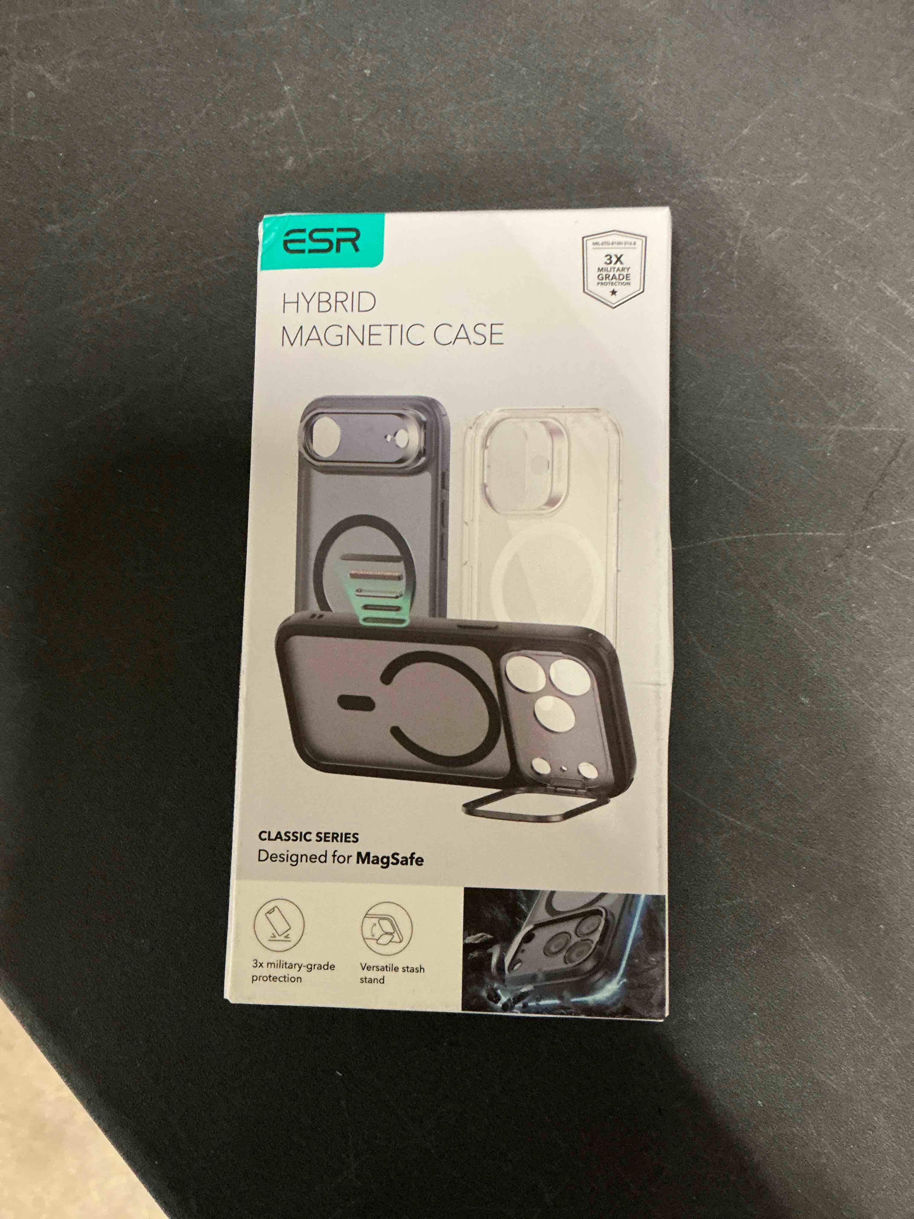 Condition photo showing New/Like New for ESR for iPhone 17 Pro Max Case with Stash Stand, Camera Control Cover Compatible with MagSafe, Military-Grade Drop Protection Magnetic Phone Case, Scratch-Resistant Back Cover,Frosted Bubblegum Pink iPhone 17 Pro Max C-Frosted Bubblegum Pink