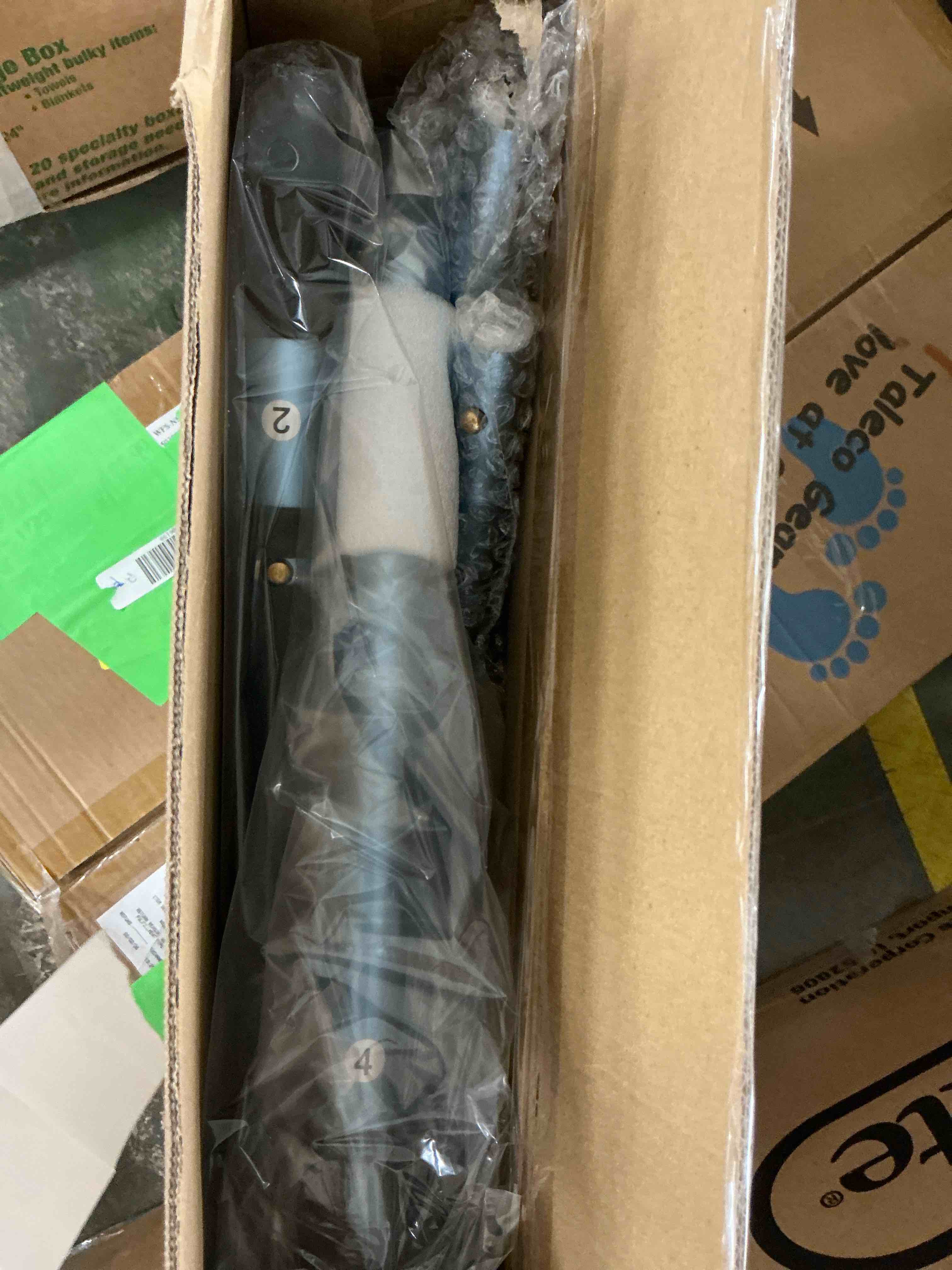 Condition photo showing New/Like New for Maxkare Folding Walker With Wheels, 30.5"-37.5" Adjustable Height, 300lbs Weight Capacity, Lightweight For Senior, Blue 30.5"-37.5"