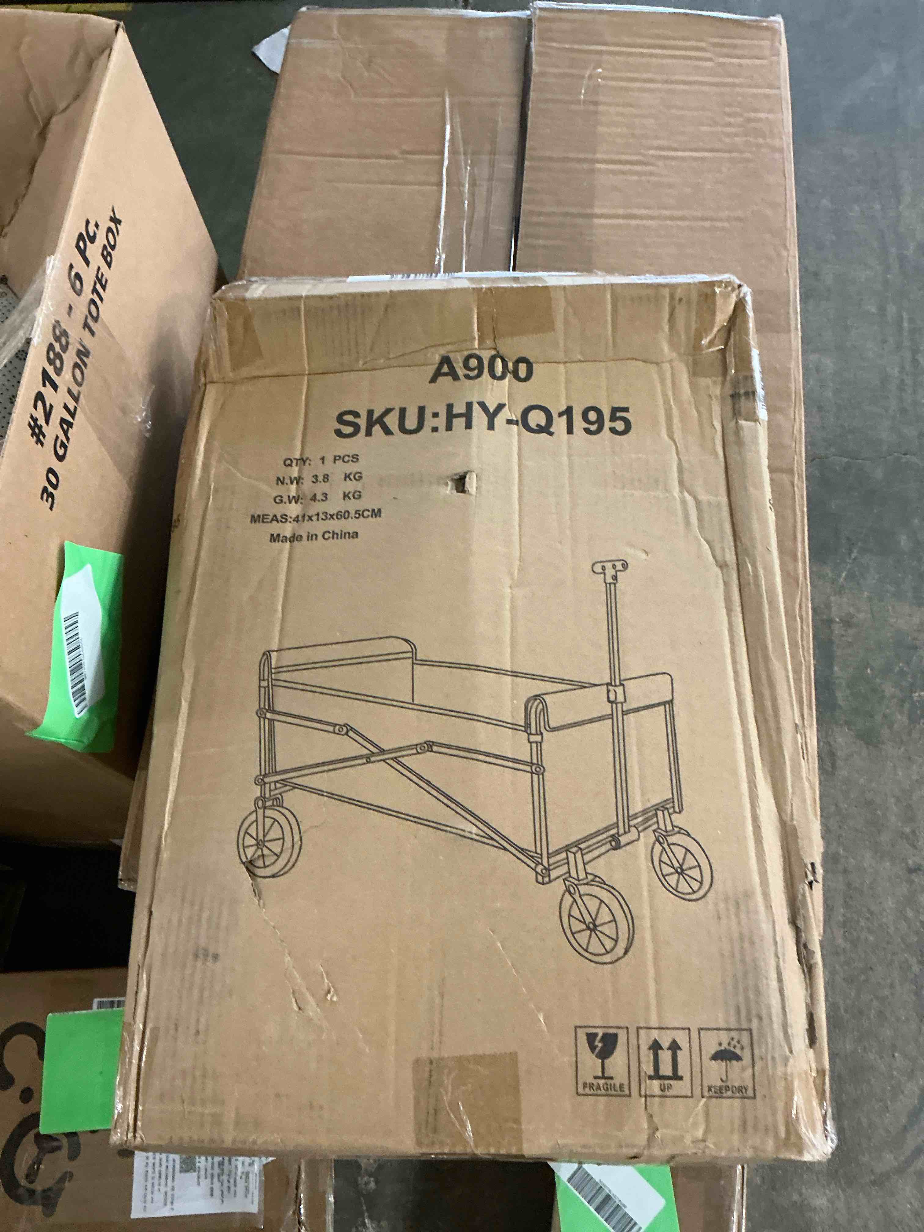 Condition photo showing New/Like New for Foldable Wagon Cart with Wheels for Grocery Sports Garden Shopping Camping?Black