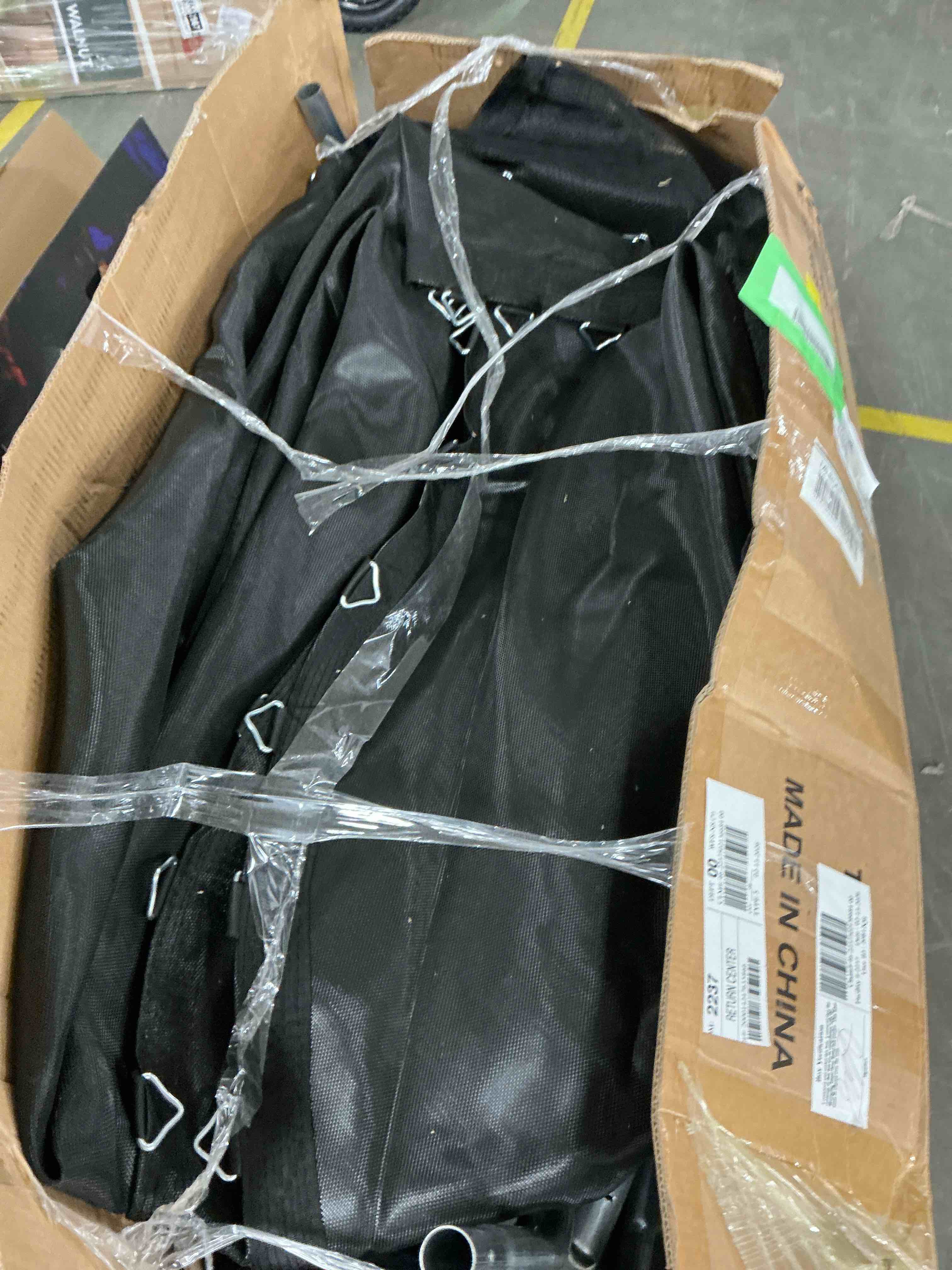 Condition photo showing As Is for Ovatoys 1400LBS 14FT Trampoline for Adults and Kids,Trampoline with Enclosure,Basketball Hoop, Light,Recreational Trampoline with Ladder, Heavy Duty Trampoline Capacity for 6-7 Kids