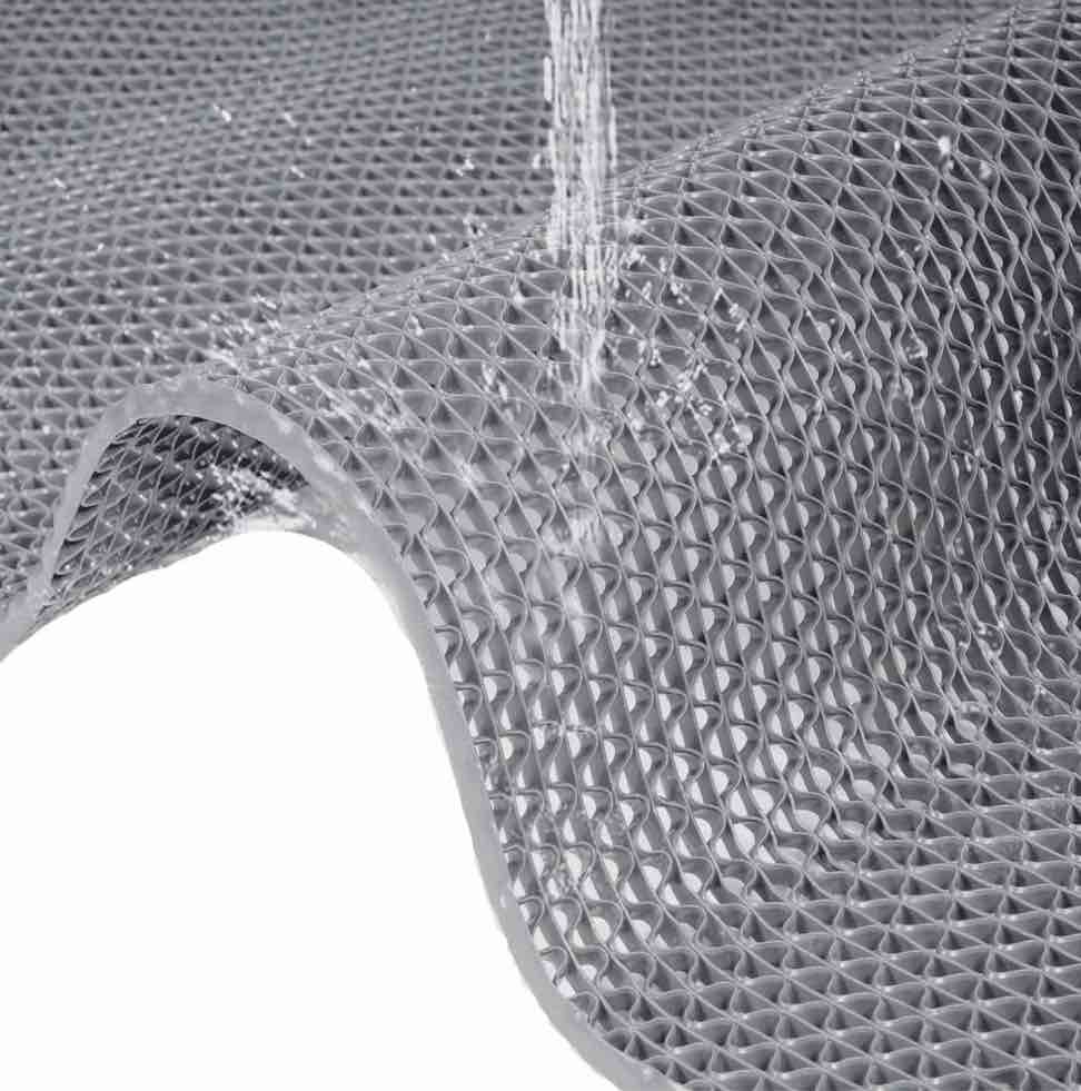 Condition photo showing New/Like New for OVYEOFR Pool Mat for Floor Safety –3 X 16.4Ft PVC S-Shaped Non-Slip Drainage Mat Doubles as Garage Floor Tiles & Outdoor Rug Waterproof ?Gray)