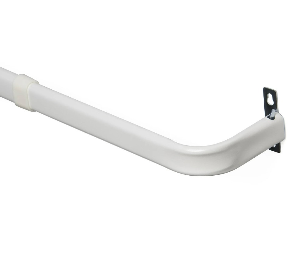 kenney® adjustable basic curtain rod  28-48   white
