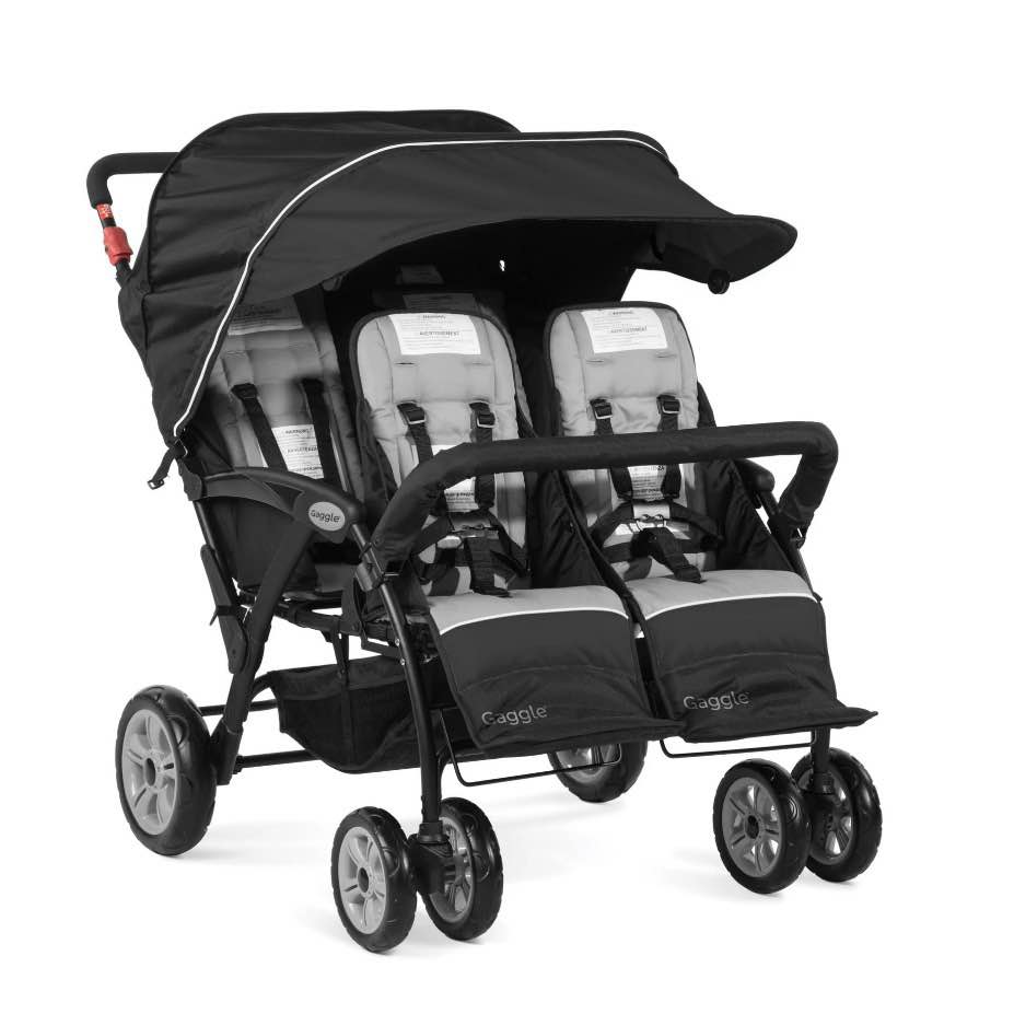 Gaggle Compass Quad Quad Stroller  Solid Print Black
