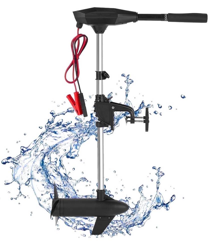 Naipo Electric Trolling Motor with 55 Lbs Thrust 8 Speeds, Boat Fishing Motor with Telescoping Handle, LED Battery Indicator for Kayak Fishing Boat Freshwater Use