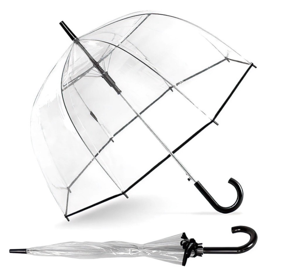 gped bubble umbrella with dome canopy, windproof lightweight travel umbrella, perfect for men & women, auto open fashion umbrellas for wedding, outdoor, commute, clear