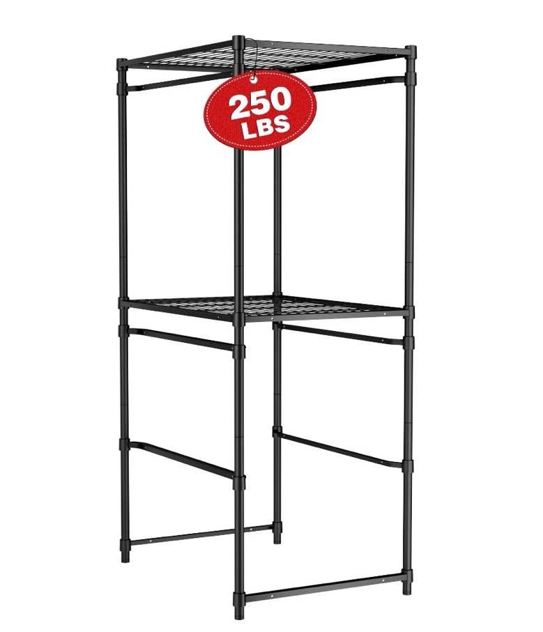 workpro 250 lbs 5-tier bin storage rack for 27-gallon totes, heavy duty metal shelving units for garage, basement, pantry, kitchen, workspace, or laundry room, 30.5" x 22.5" x 69", black