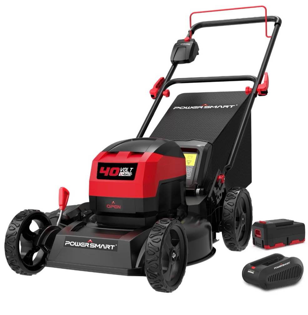 powersmart 40v 4.0ah 17  cordless push lawn mower  with 3-in-1 options