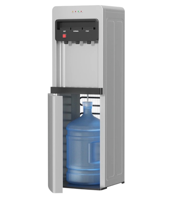 behome bottom load water cooler dispenser with lack water alert, 3 temperature settings-hot, cold & room-temperature water, holds up to 5 gallon bottles, for homes, kitchens, dorms