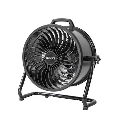 utilitech 16-in high velocity indoor floor fan, in black