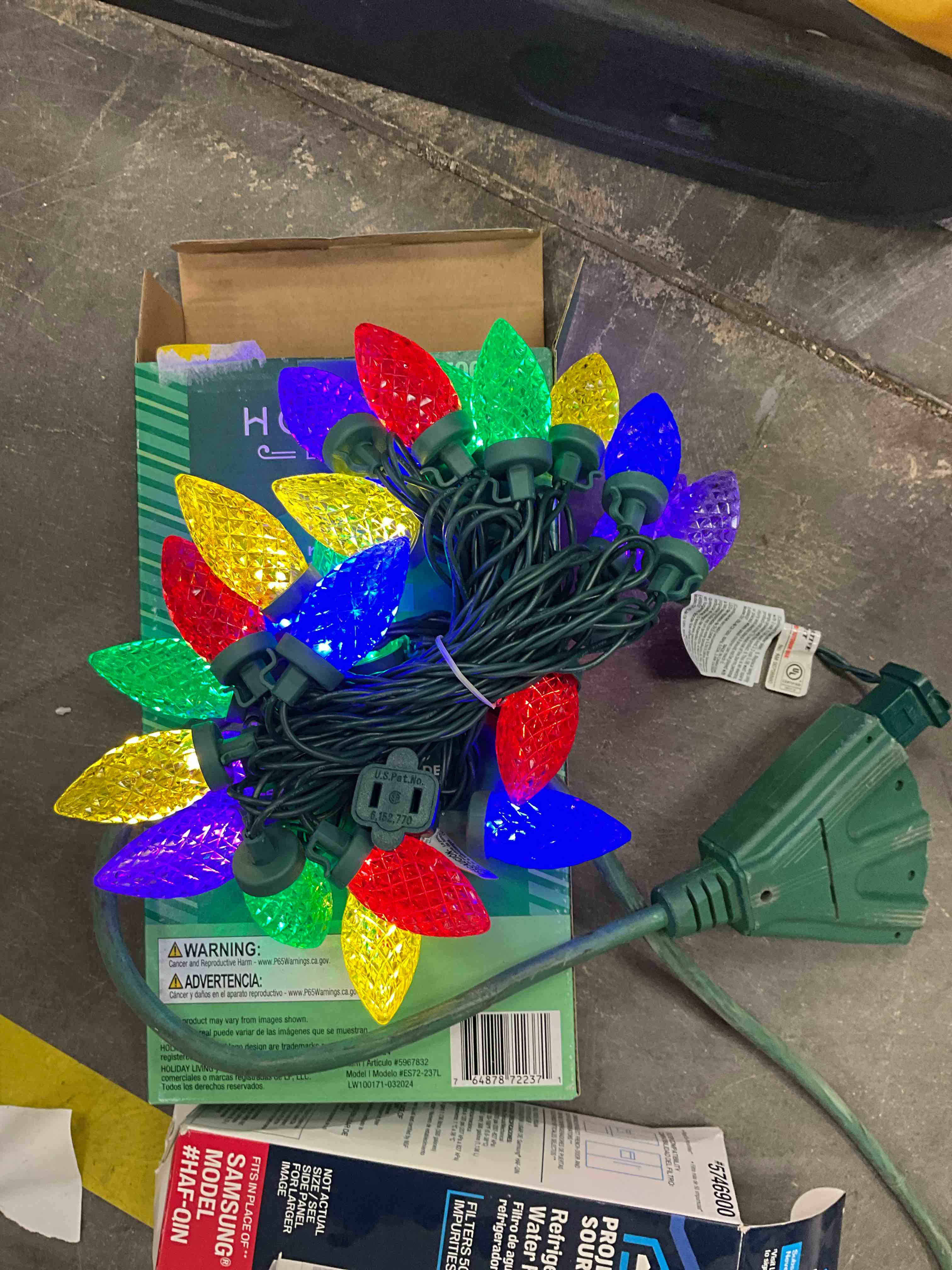 Condition photo showing Good Condition for 25 pack c7 led multicolor christmas light bulbs, e12 candelabra base bulbs, shatterproof c7 multicolor replacement light bulbs for outdoor christmas string lights, window candles, night light, patio