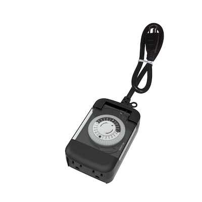 utilitech 15 -amps 125-volt indoor or outdoor 2 -outlet countdown analog lighting timer