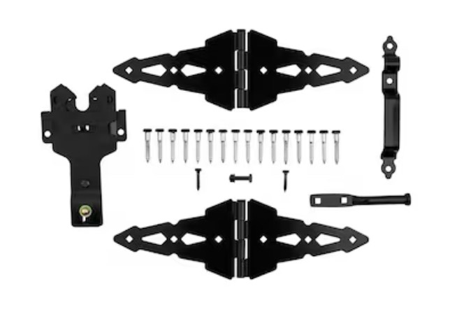 National Hardware 8-in Black Gate hardware kit