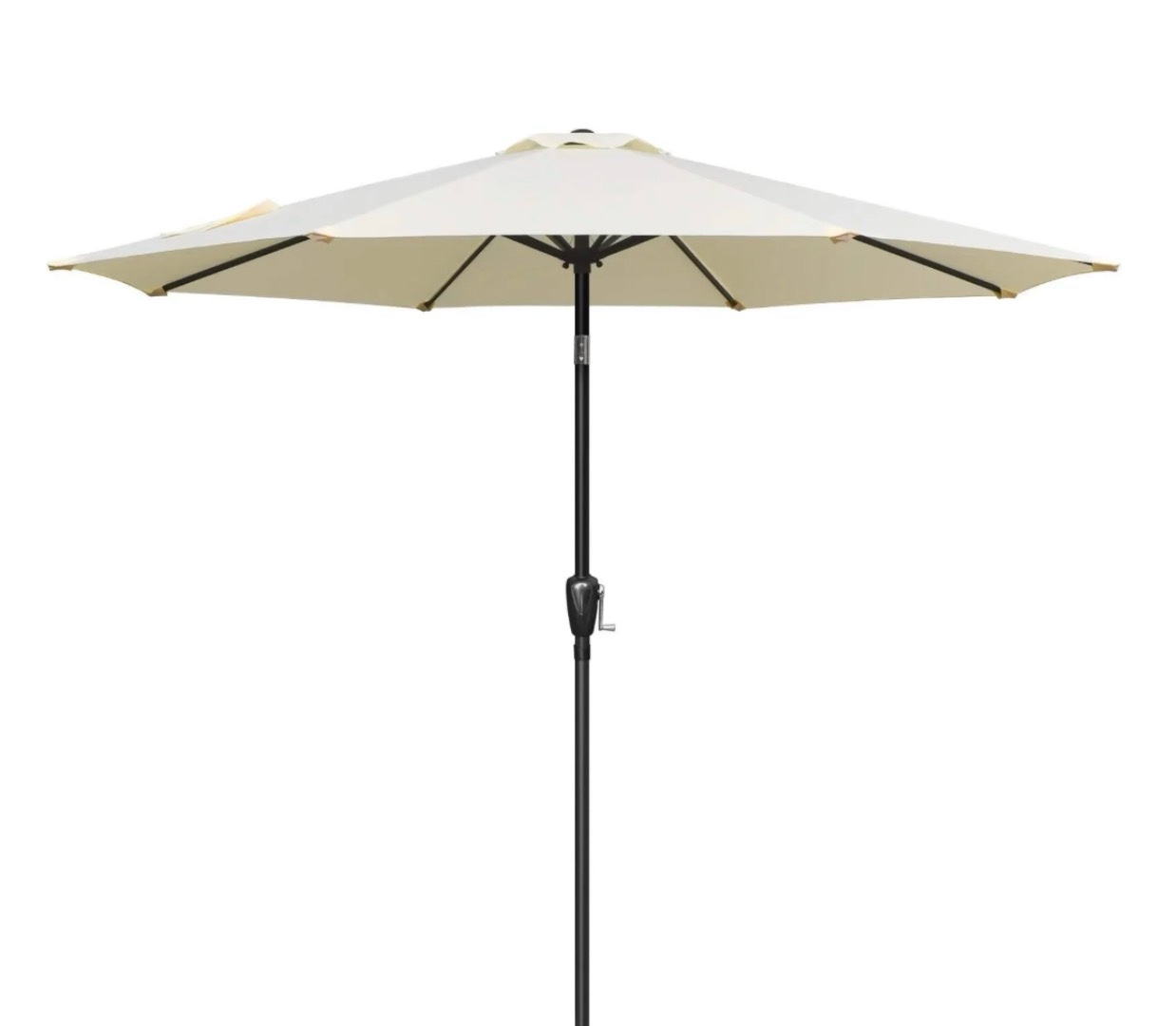 Simple Deluxe Beige Patio Umbrella  Push Button Tilt