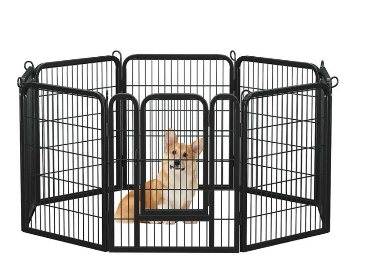 FXW Rollick Dog Playpen Outdoor  8 Panels 24  Height Dog Fence Exercise Pen with Doors for Small Dogs  Pet Puppy Playpen for RV  Camping  Yard