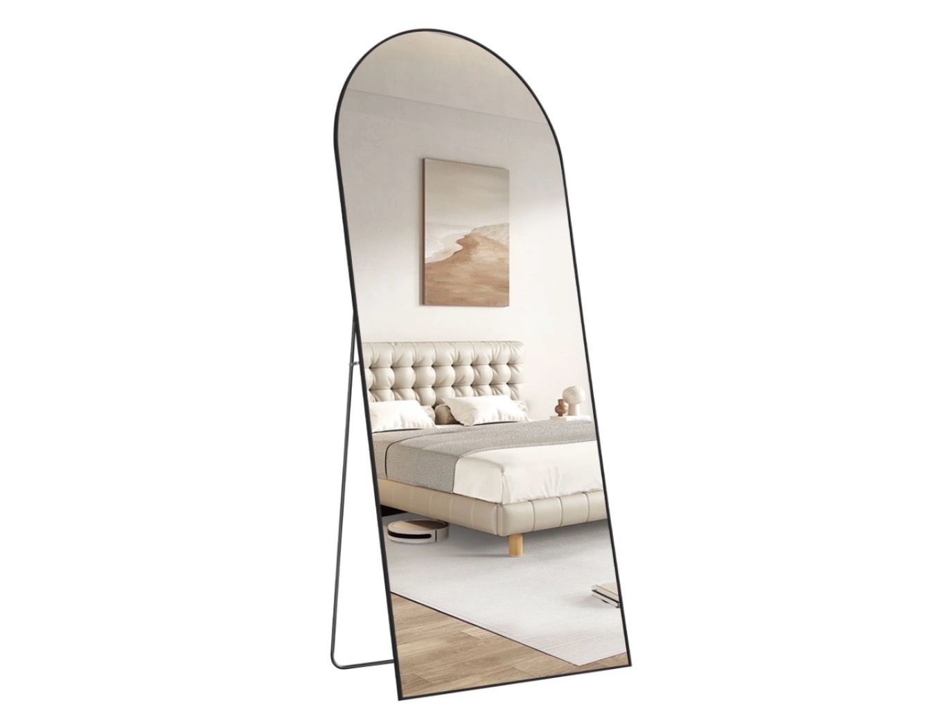 concetta 71 x26  arched full length mirror  full body standing mirror floor mirrors  black