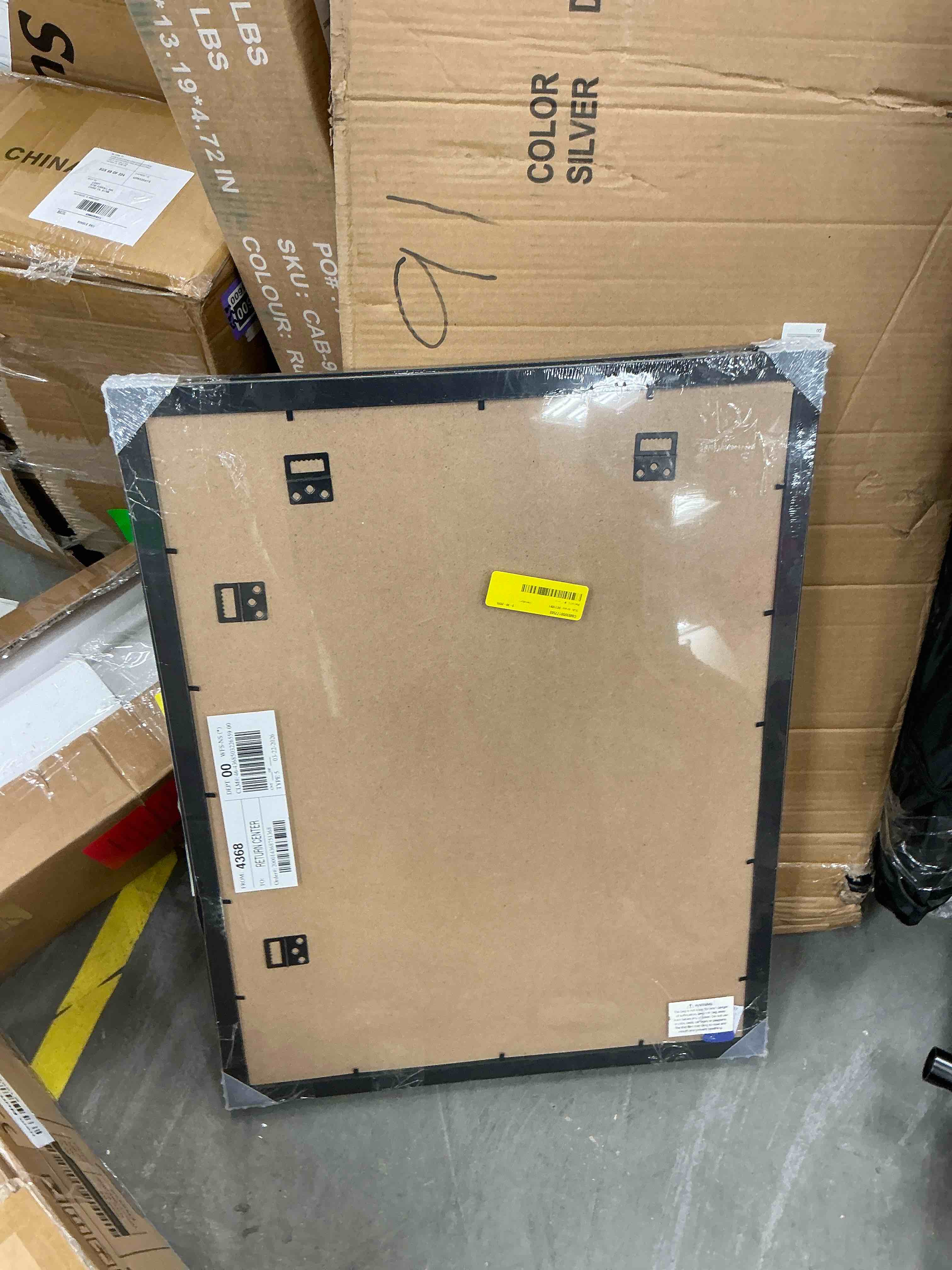 Condition photo showing New/Like New for meframe 18x24 wooden picture frame matted to 16x20 wall poster frame black