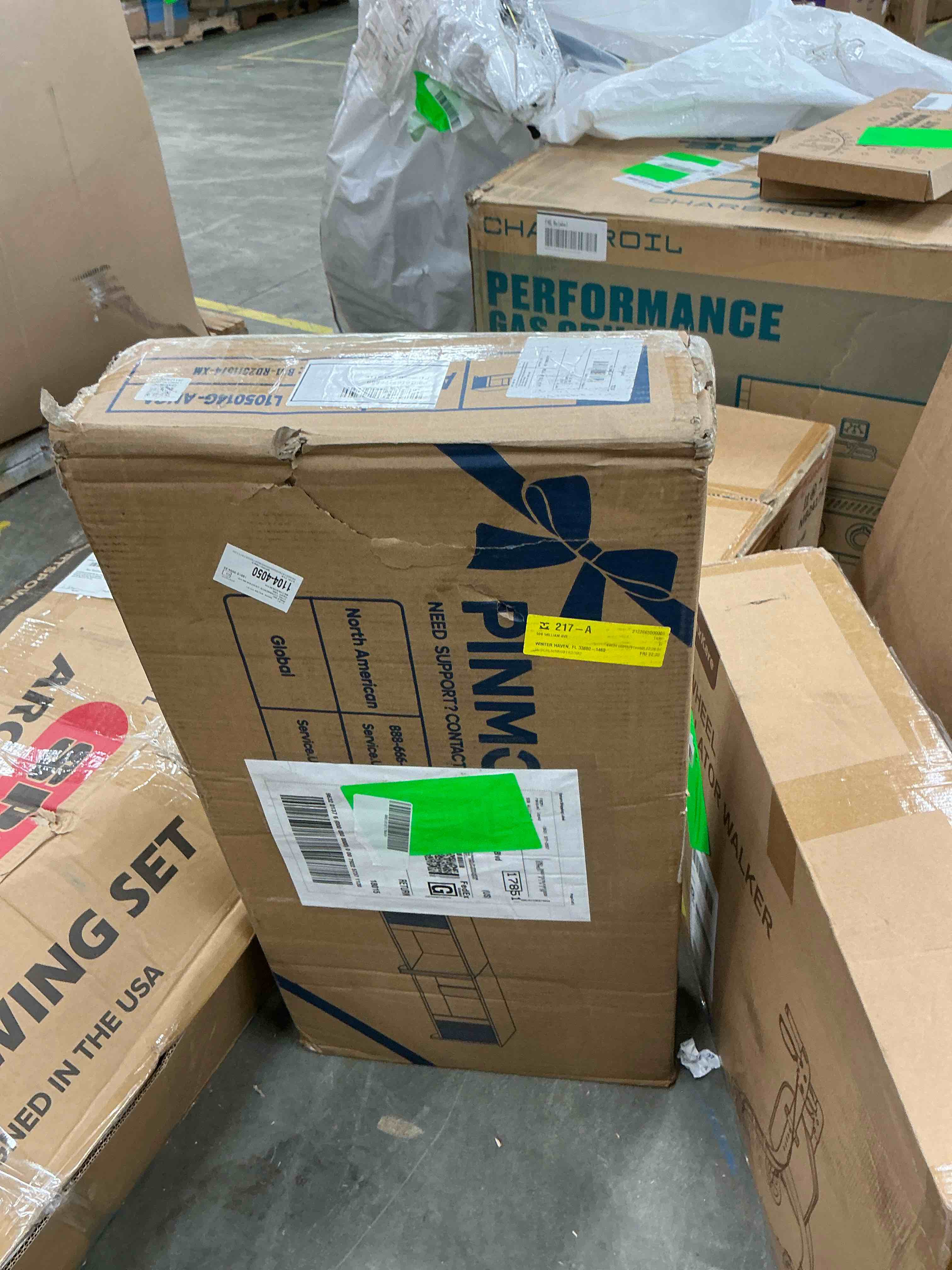 Condition photo showing Good Condition for pinmoco led tv stand for tvs up to 65'', expandable side by side or stacking tv stand with storage, rustic