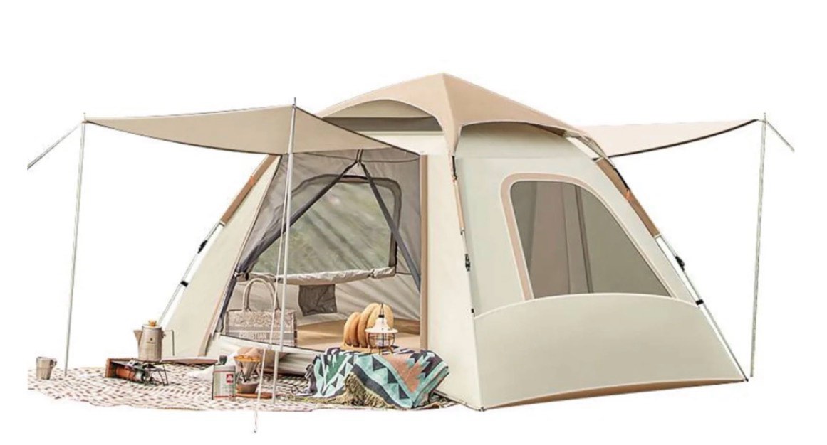 ggpg 4 person instant camping tent  automatic easy pop up tents for waterproof camping family beach