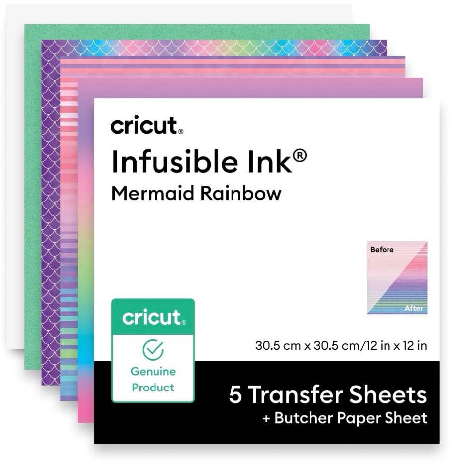 cricut® patterned infusible ink® transfer sheets, mermaid sampler, 12" x 12",mermaid sampler