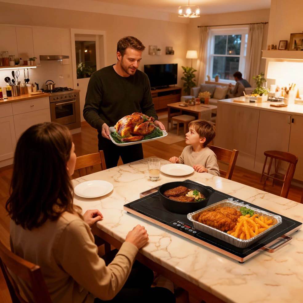 Condition photo showing Good Condition for warmounts electric warming tray 24''×16'', adjustable temperature, 10s full surface heating, smart scheduling + timer, intelligent digital display, food warmer for parties, buffet, home use