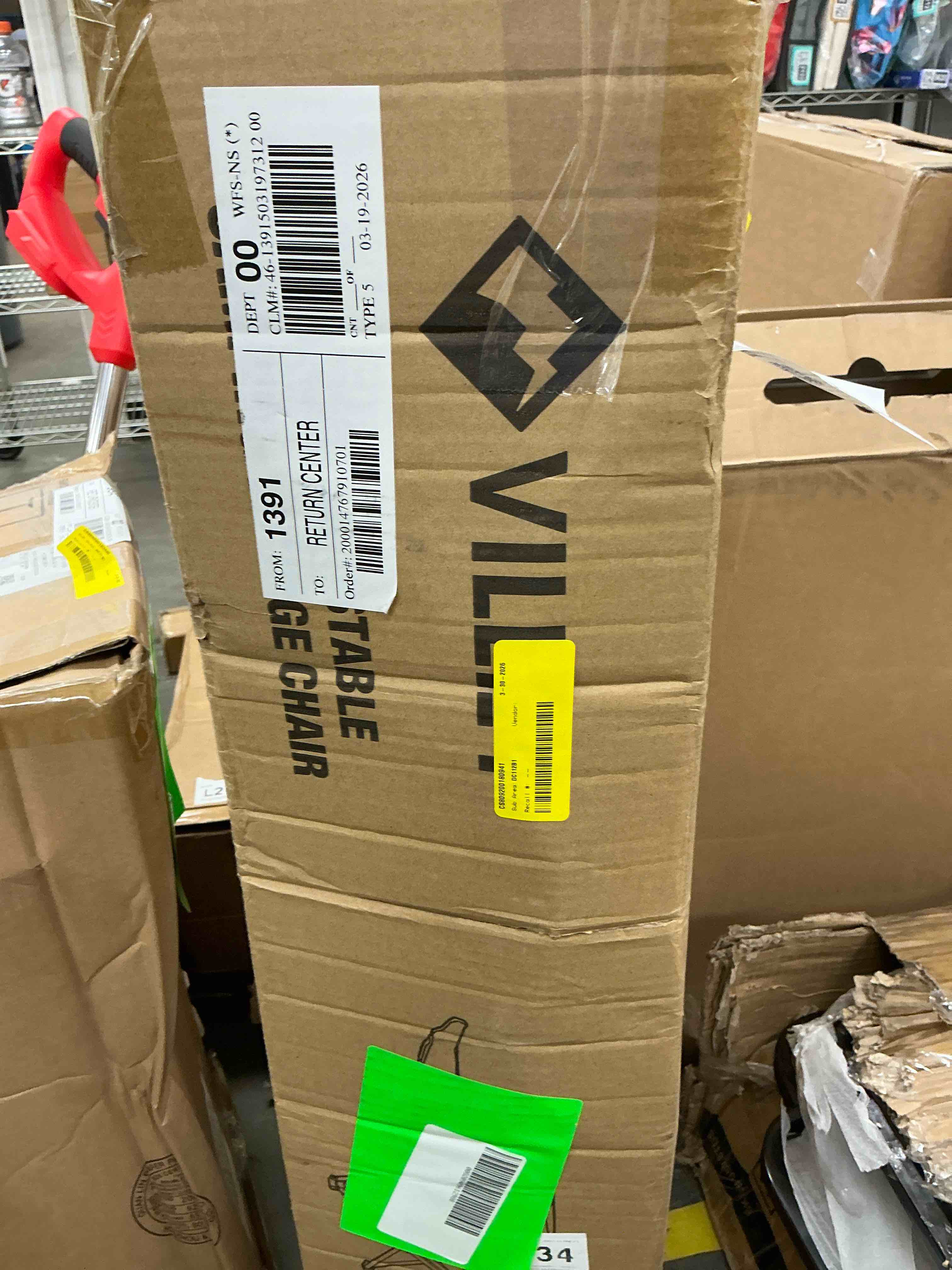 Condition photo showing New/Like New for villey reclining camping lounge chair adjustable foldable chair for adults with removable footrest, 