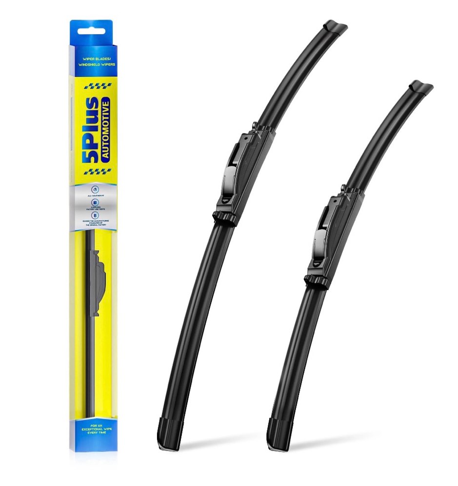 5 plus j/u hook 26"+17”silicone water repellent beam windshield wiper blades fit j-hook arm- oem quality premium all-seasons wiper blades