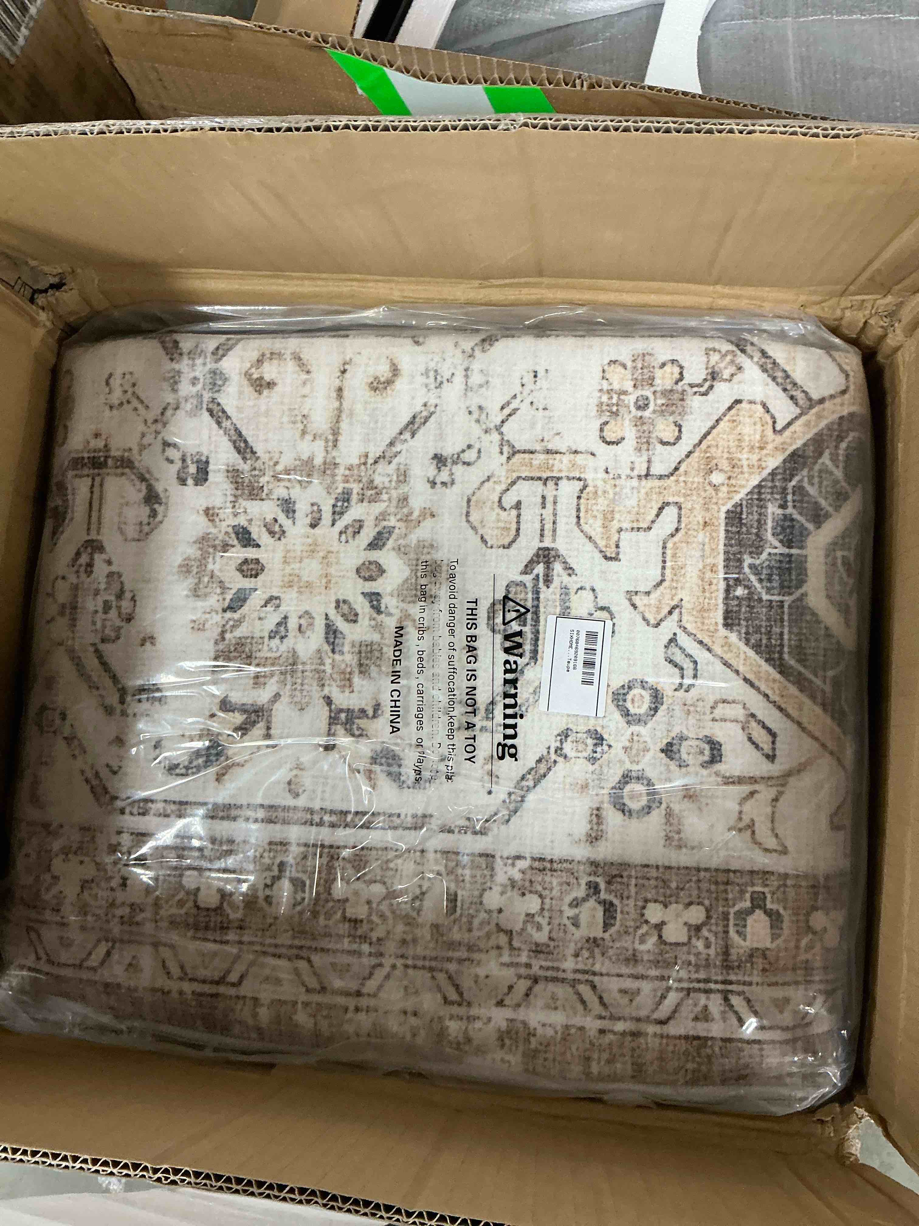 Condition photo showing New/Like New for sixhome area rug 12 x15  area rugs for living room washable rug vintage medallion living room rug distressed soft carpet large area rugs for bedroom dinning room office indoor retro taupe